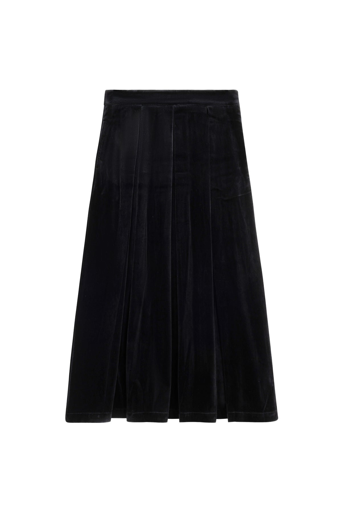Velvet Box Pleated Skirt