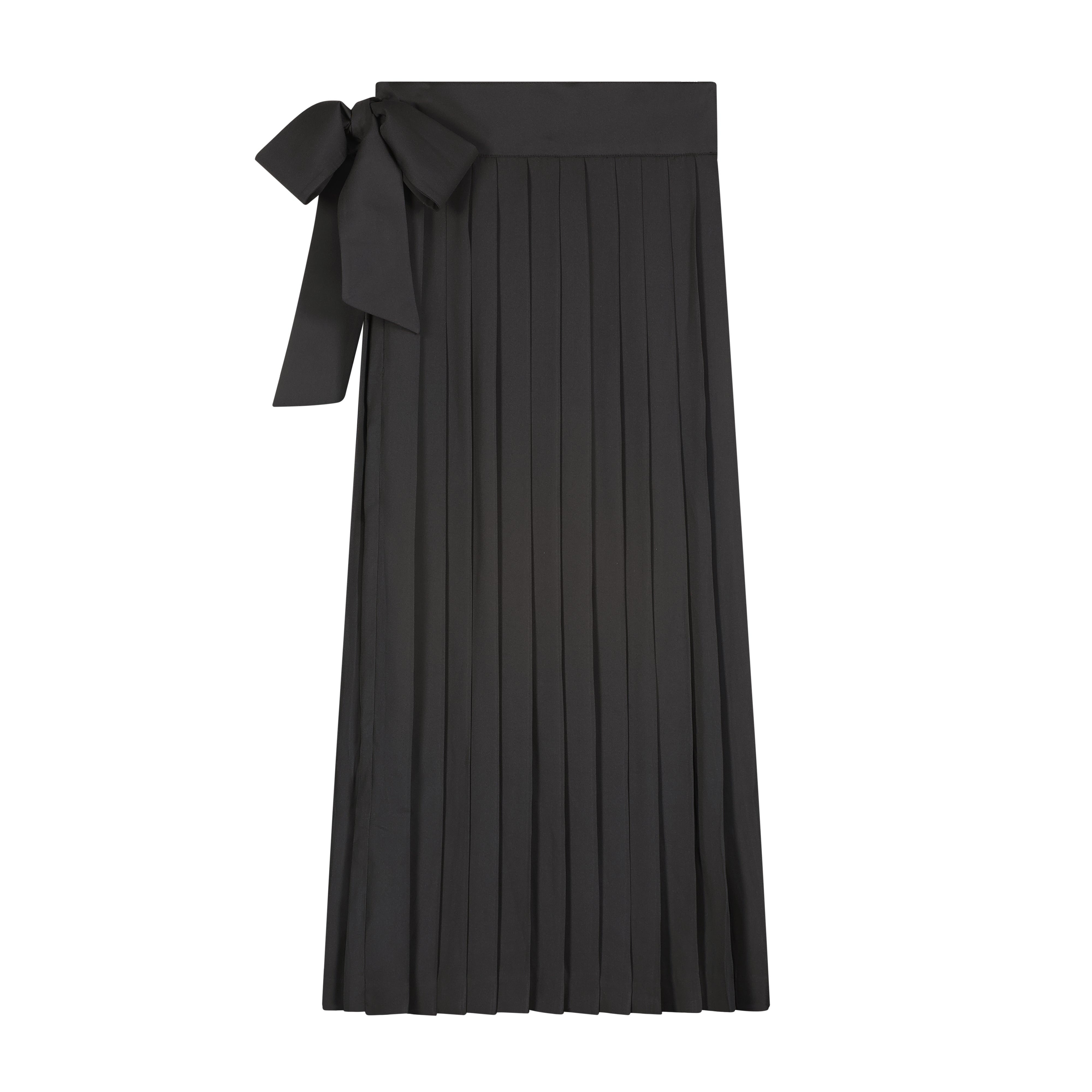 Pleated Chiffon Wrap Skirt