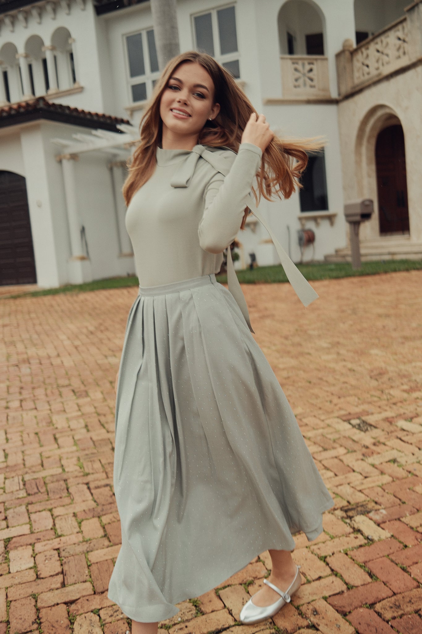 Side Bow Tie Sweater