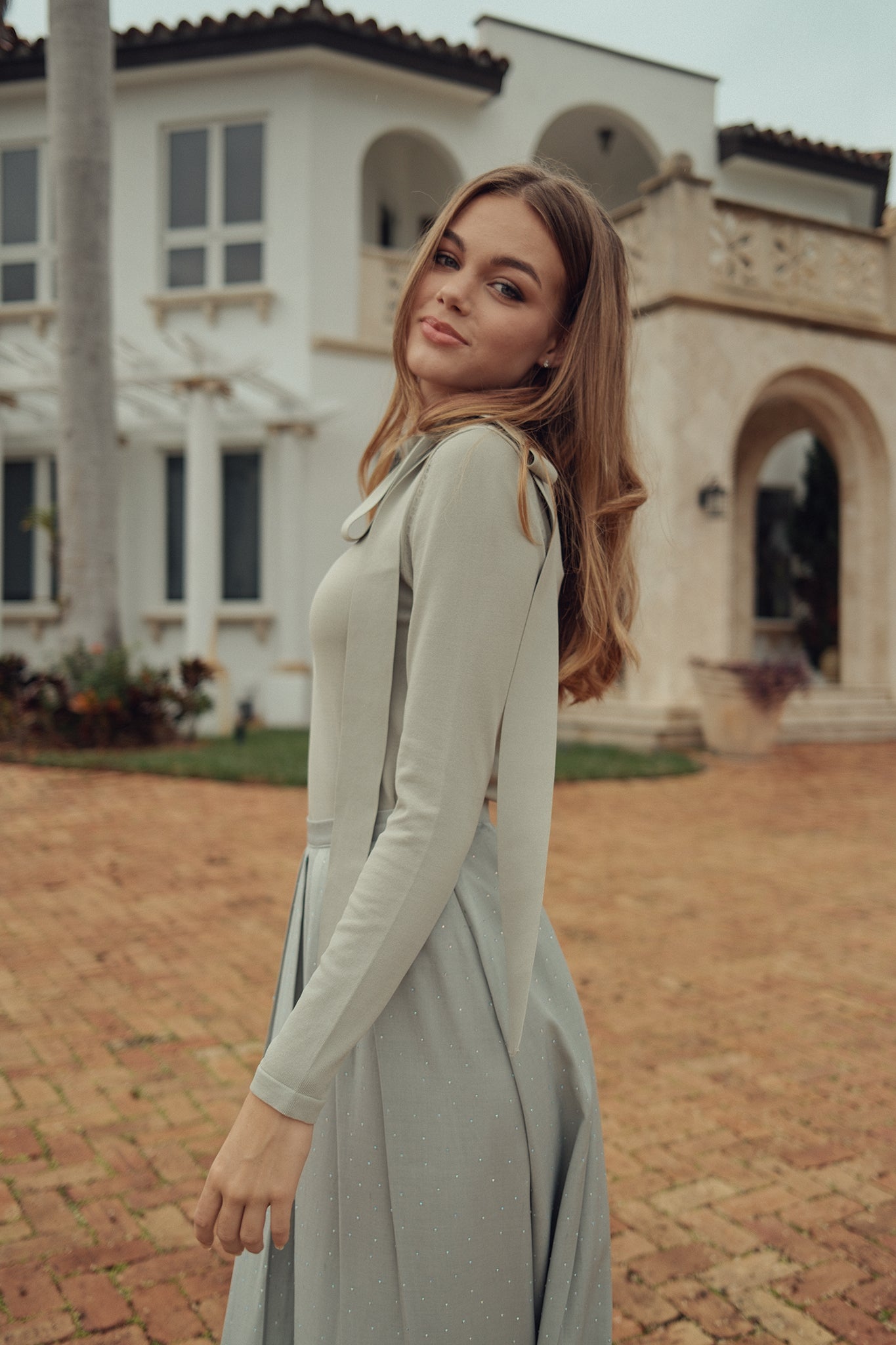 Side Bow Tie Sweater