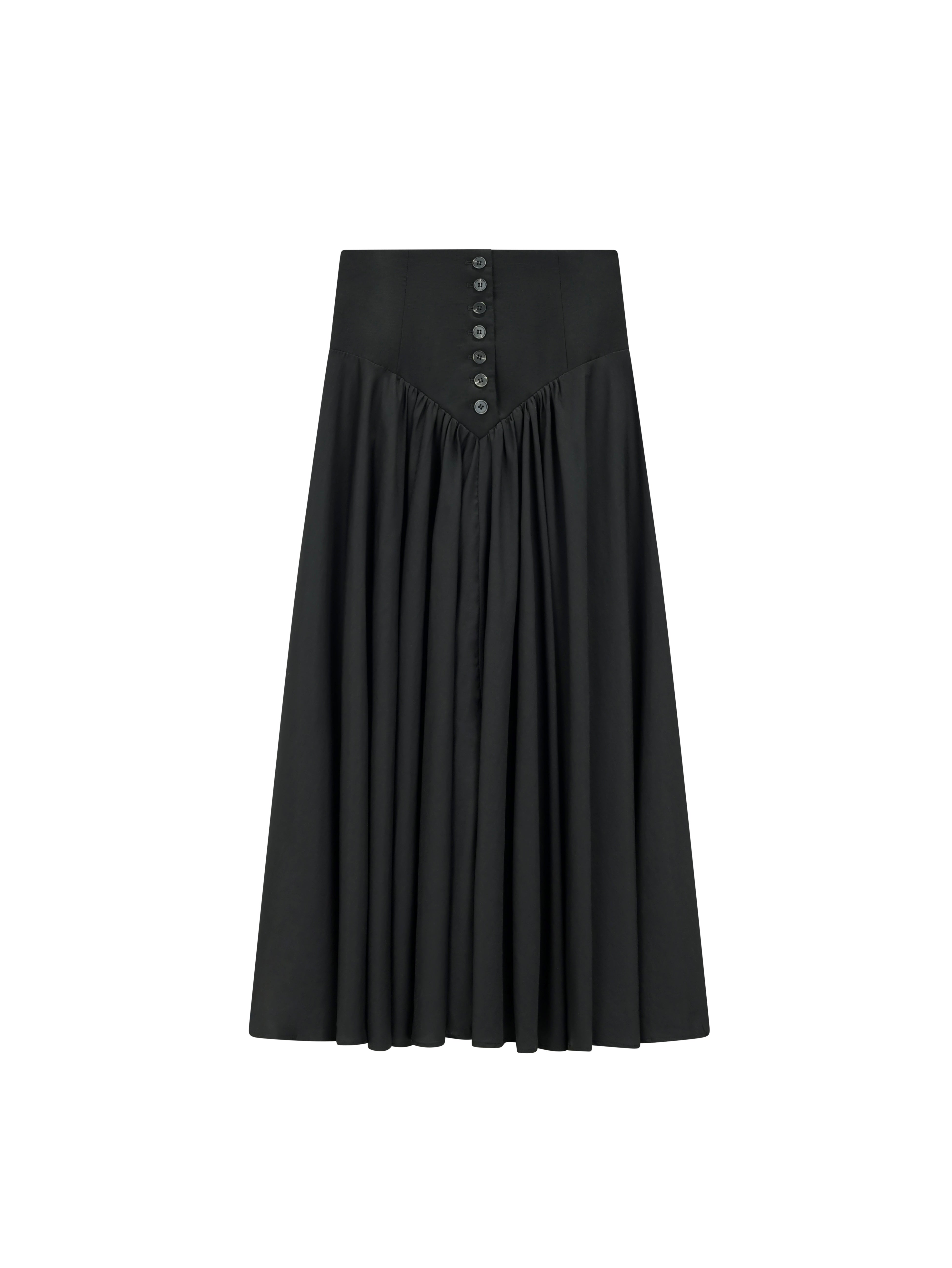 V-Yolk Skirt with Buttons