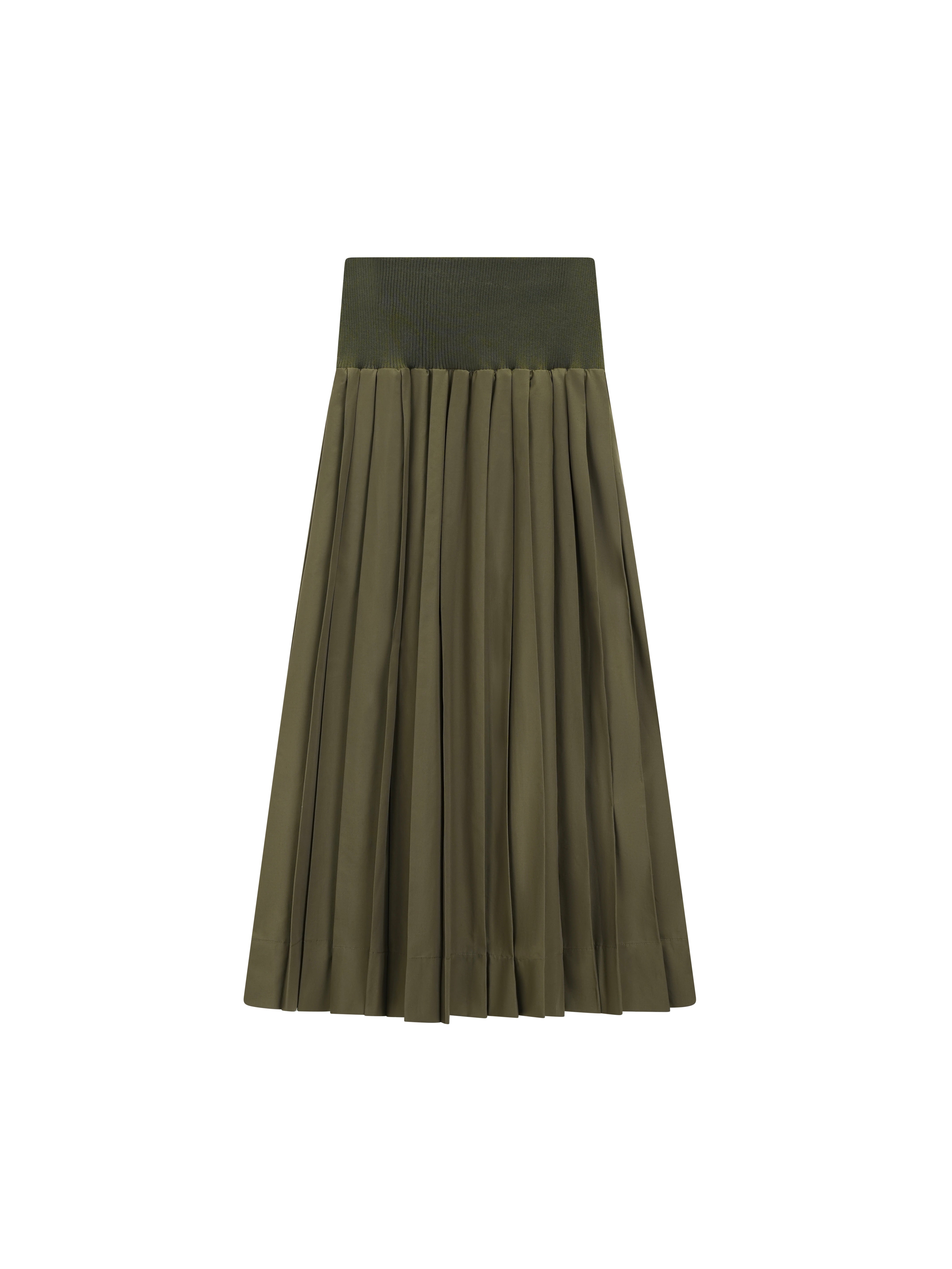 Knit Yoke Waistband Skirt