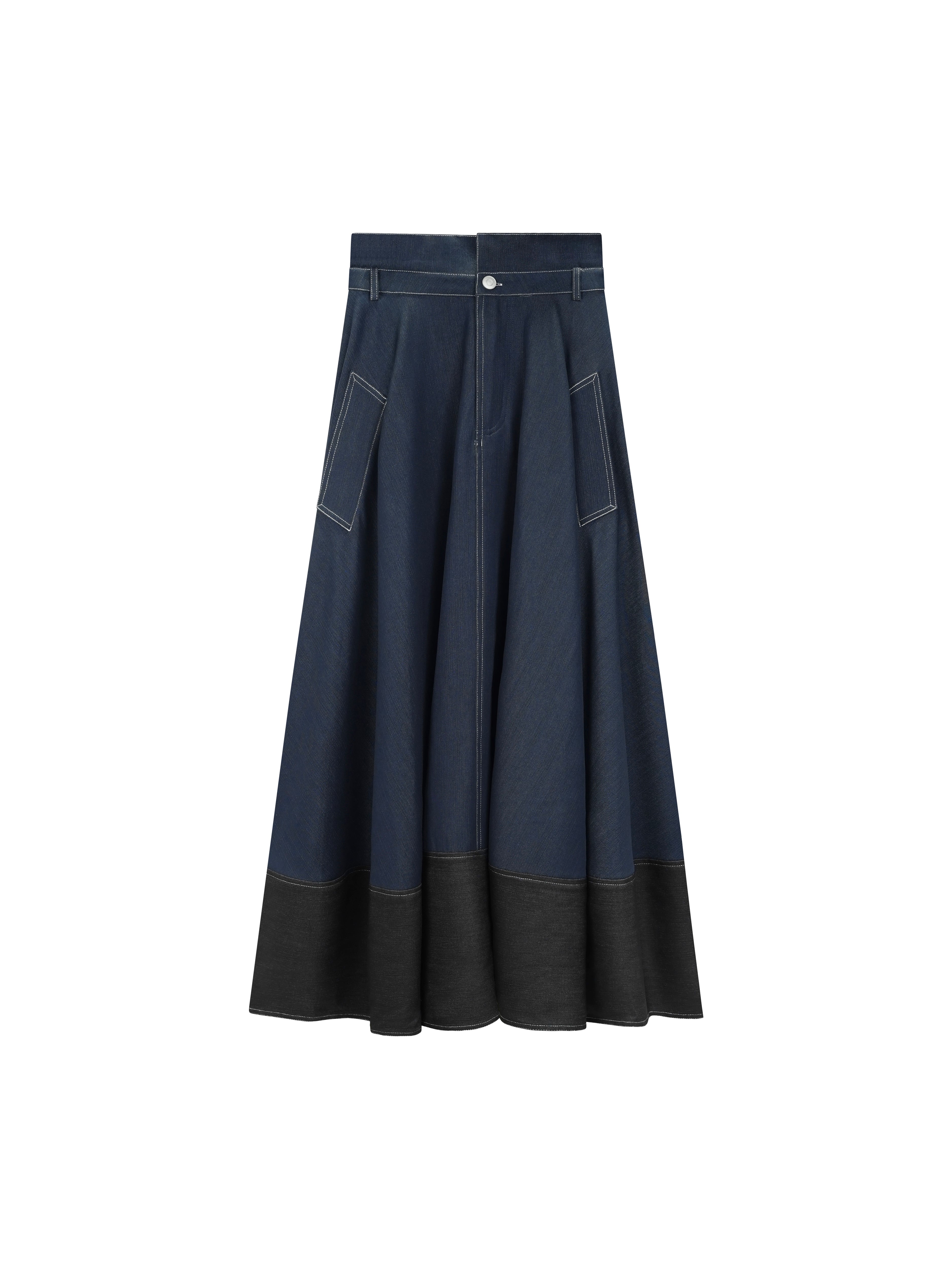 2 Tone Denim Look Skirt