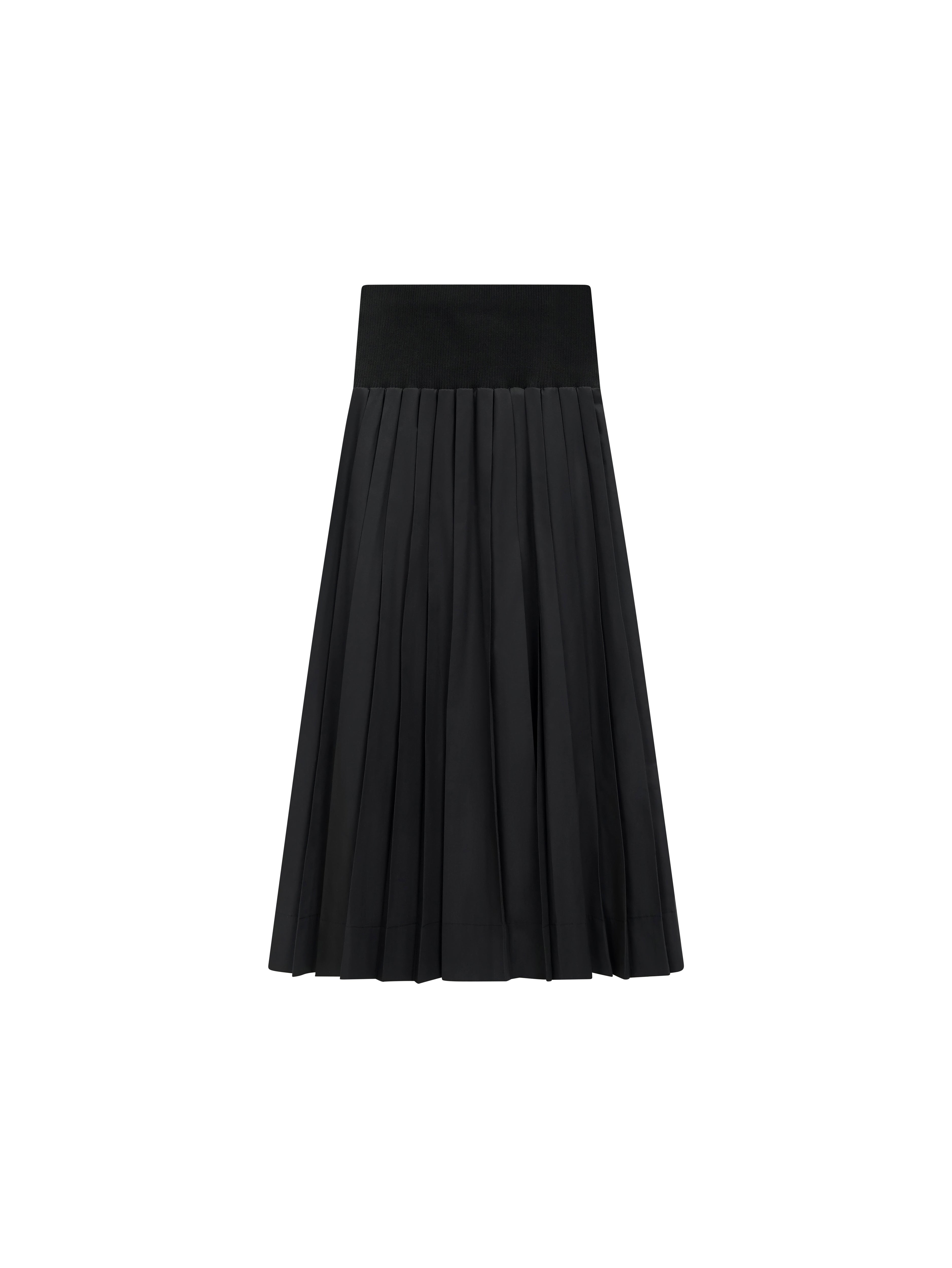 Knit Yoke Waistband Skirt