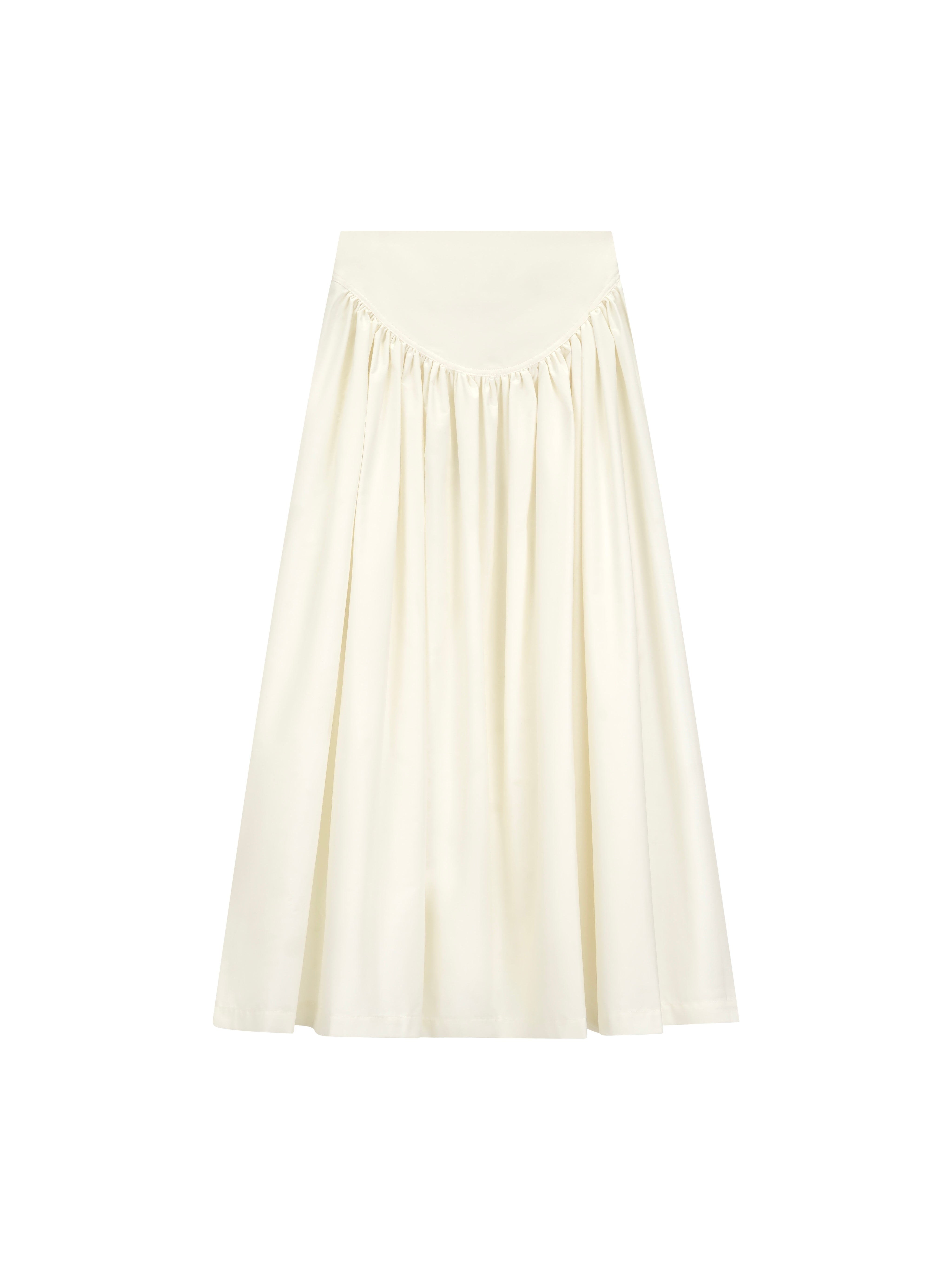 Round Yoke Lightweight Cotton Skirt