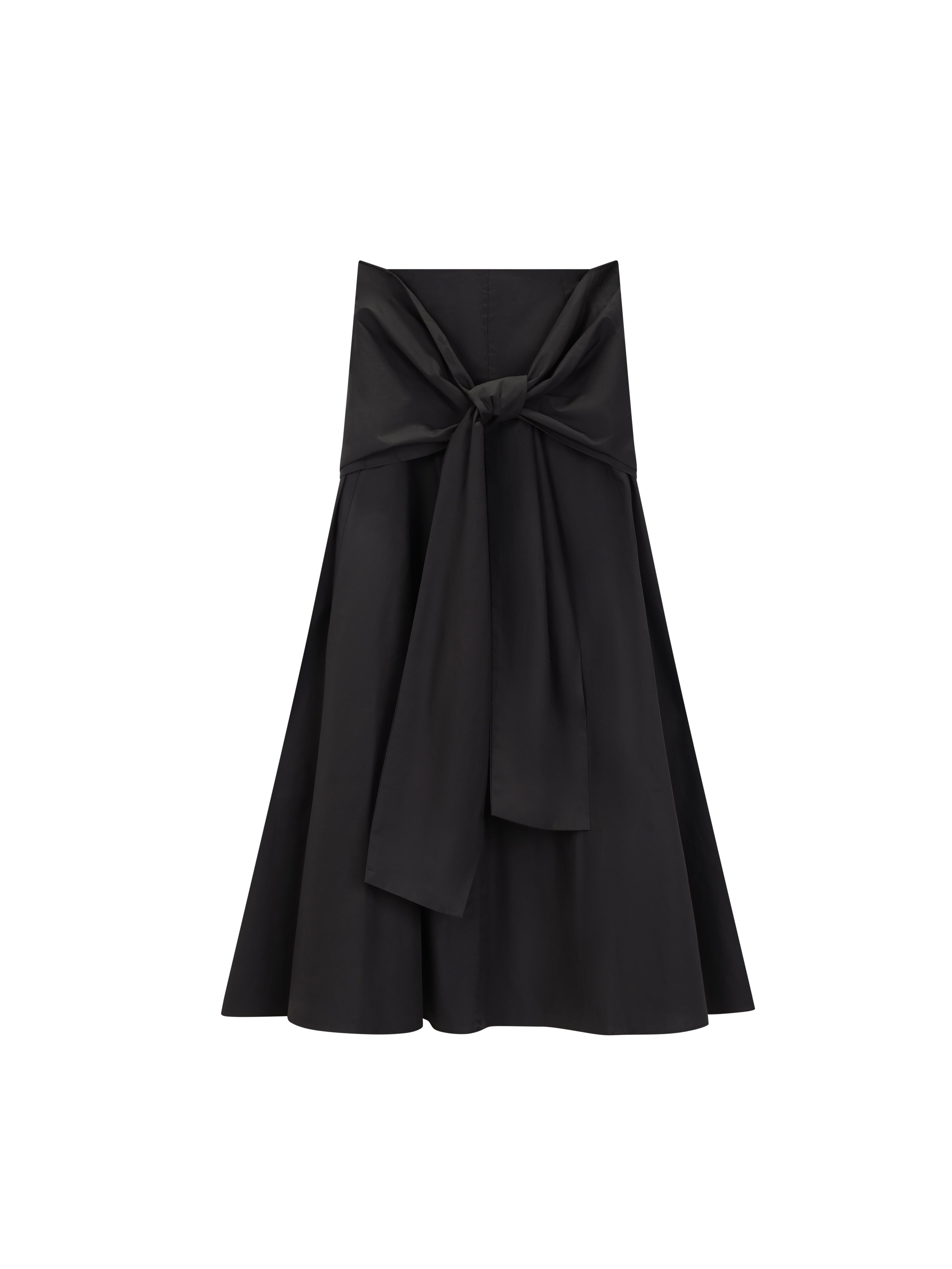 Wide Waistband Dress Skirt