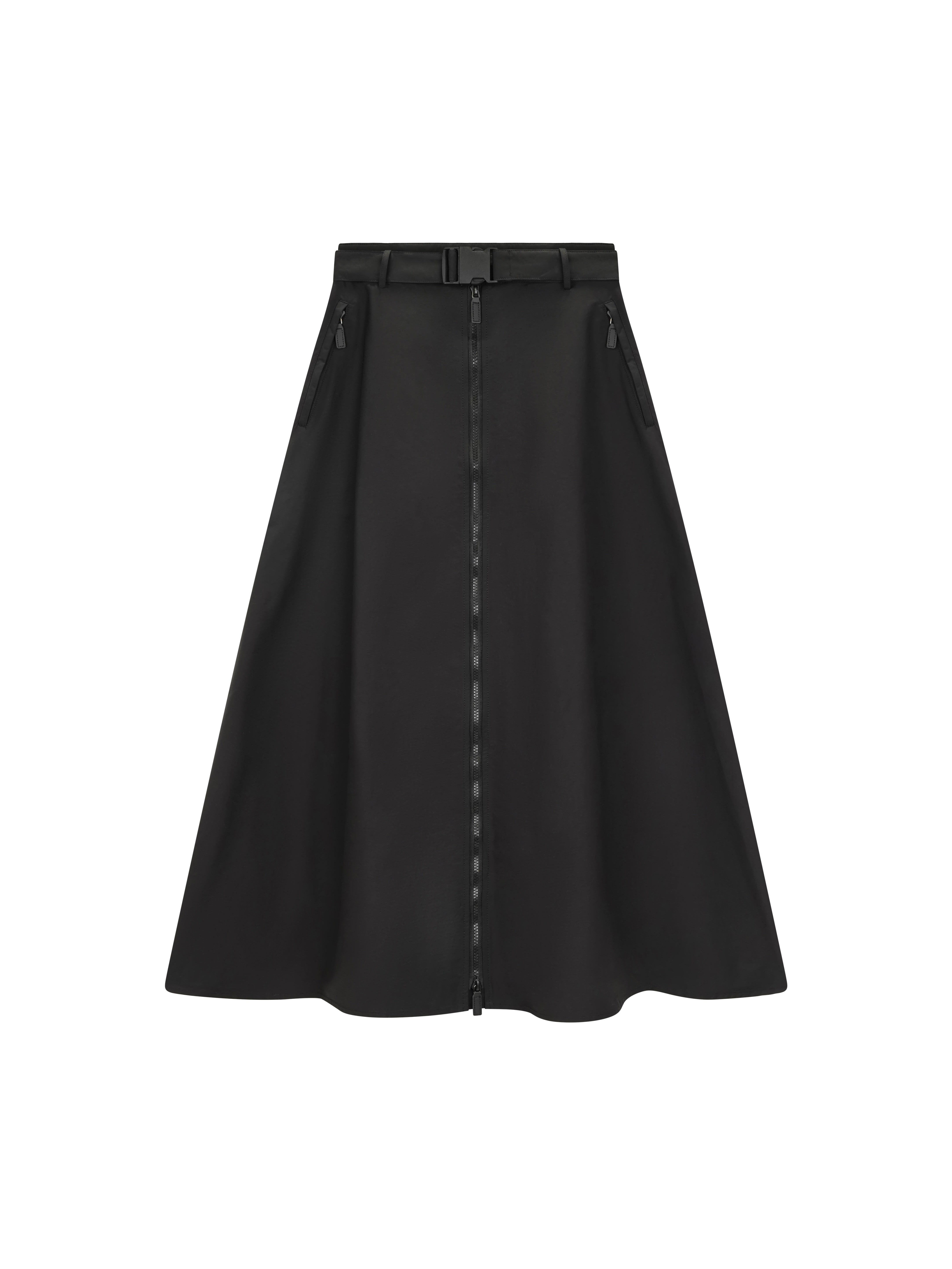 Microfiber Zipper Front Skirt