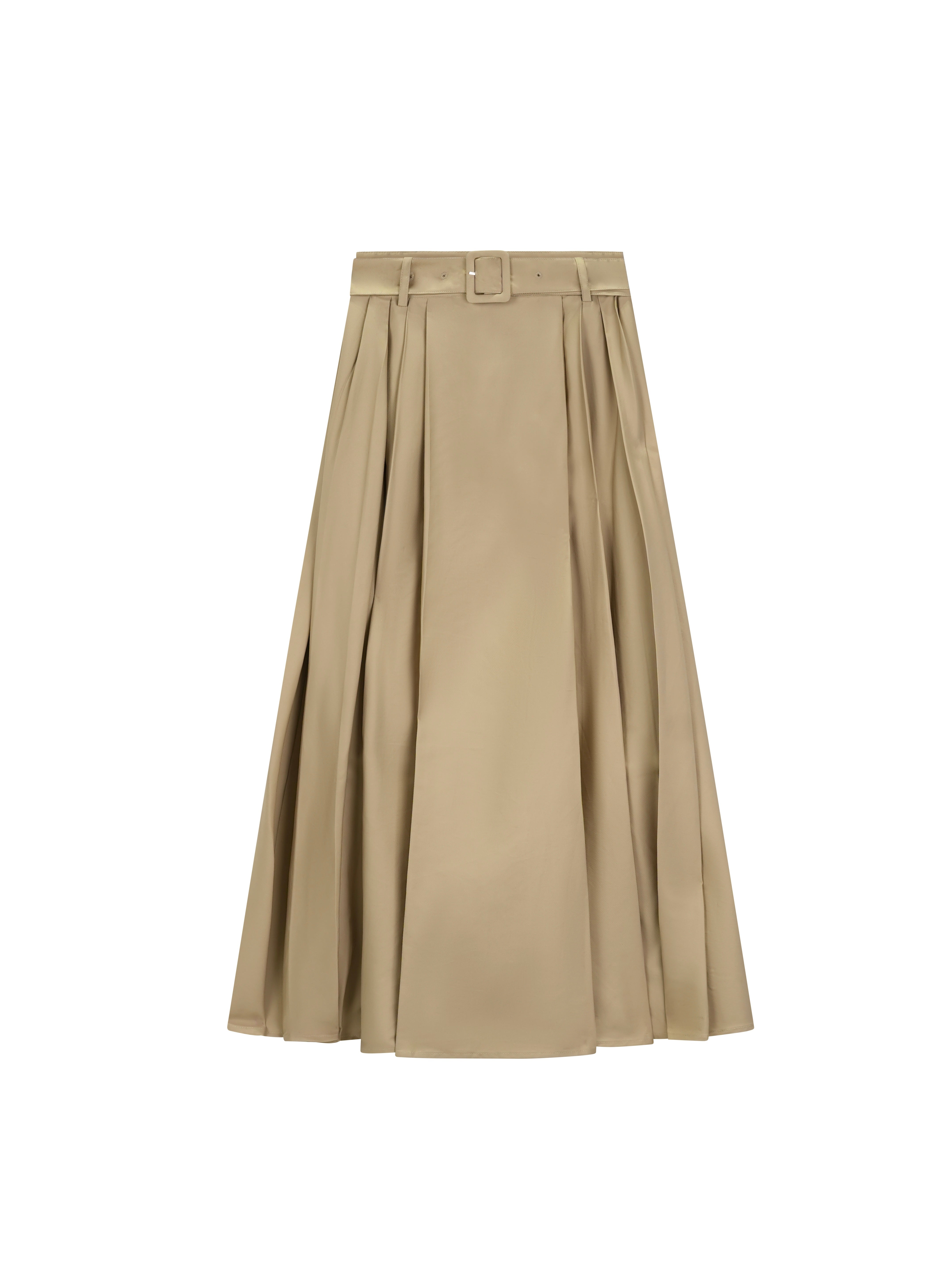 A-line Skirt with Soft Pleats