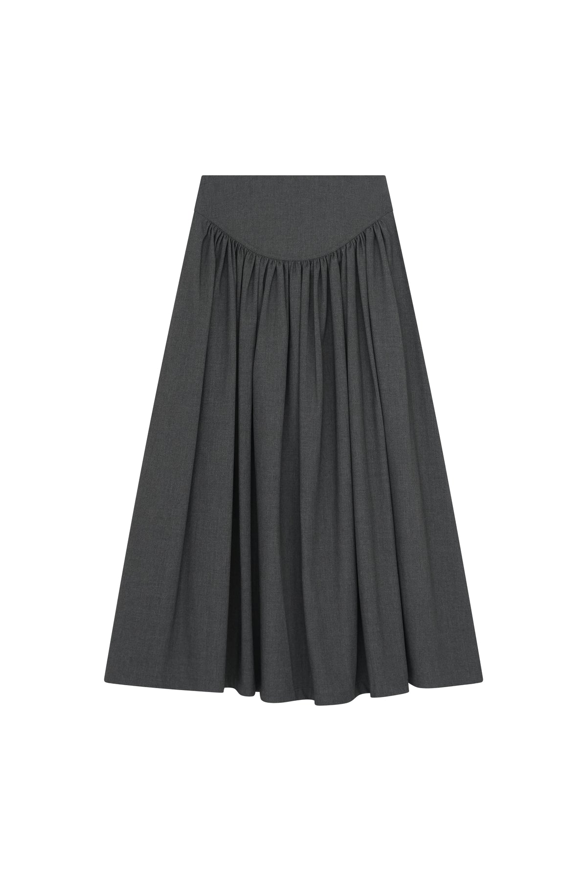 Round Yoke Gathered Skirt
