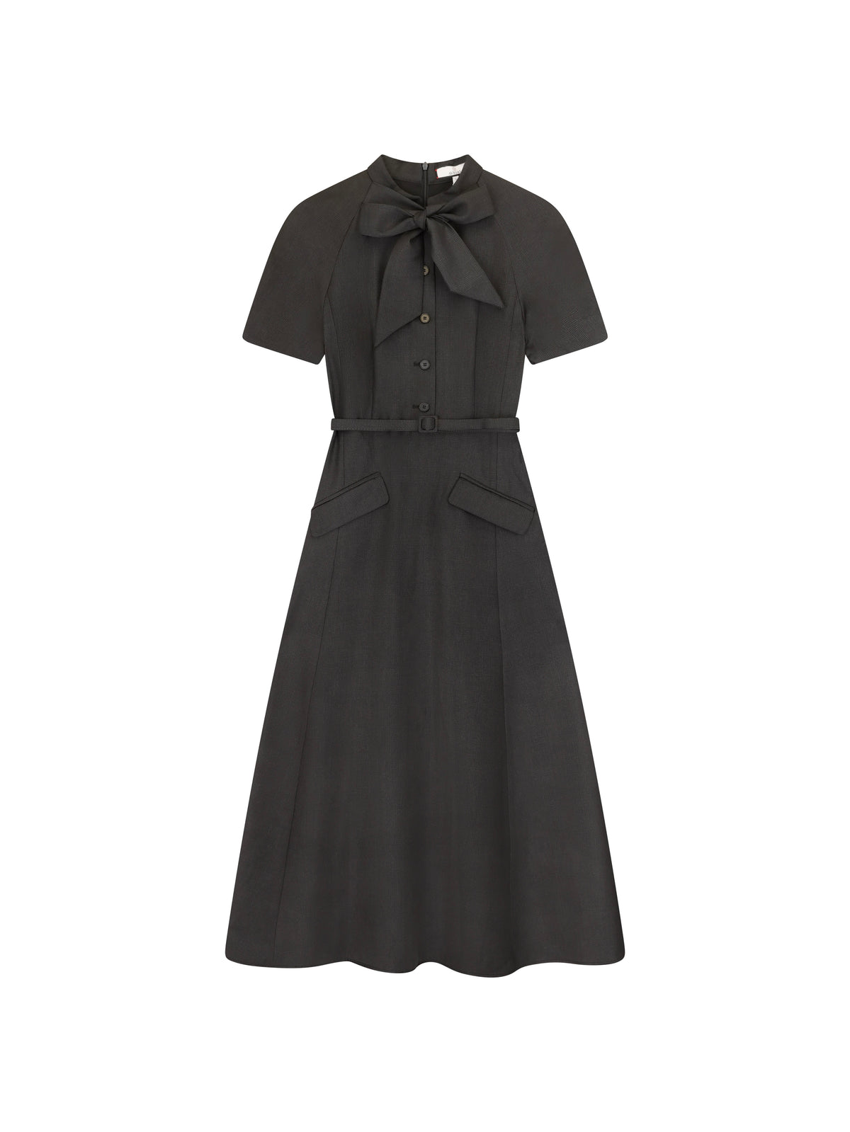 Glen Plaid Belted Dress