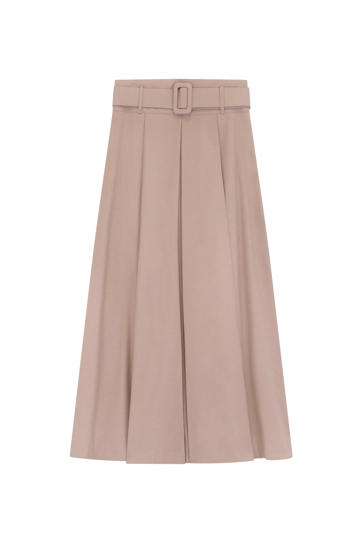 Pleated Dressy Skirt With Wide Belt