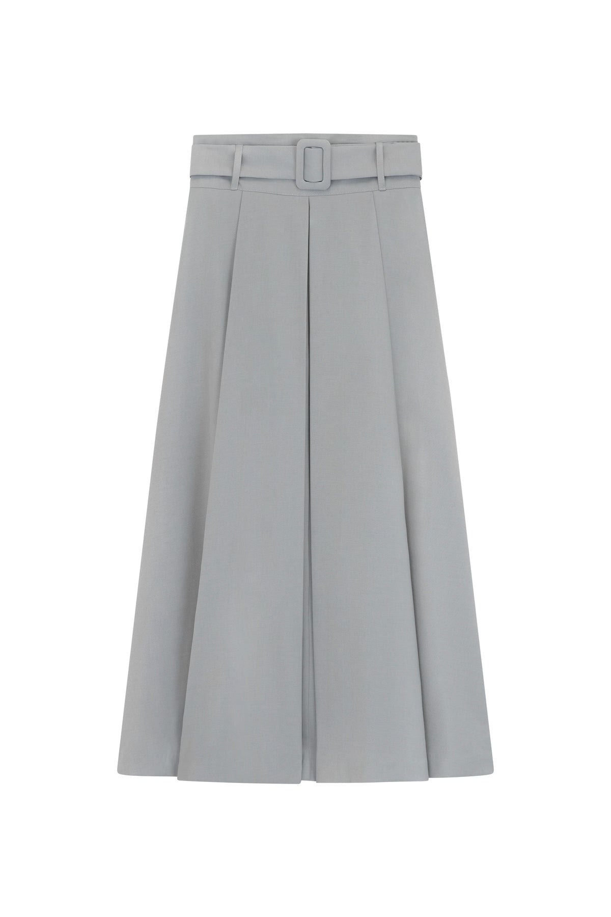 Pleated Dressy Skirt With Wide Belt