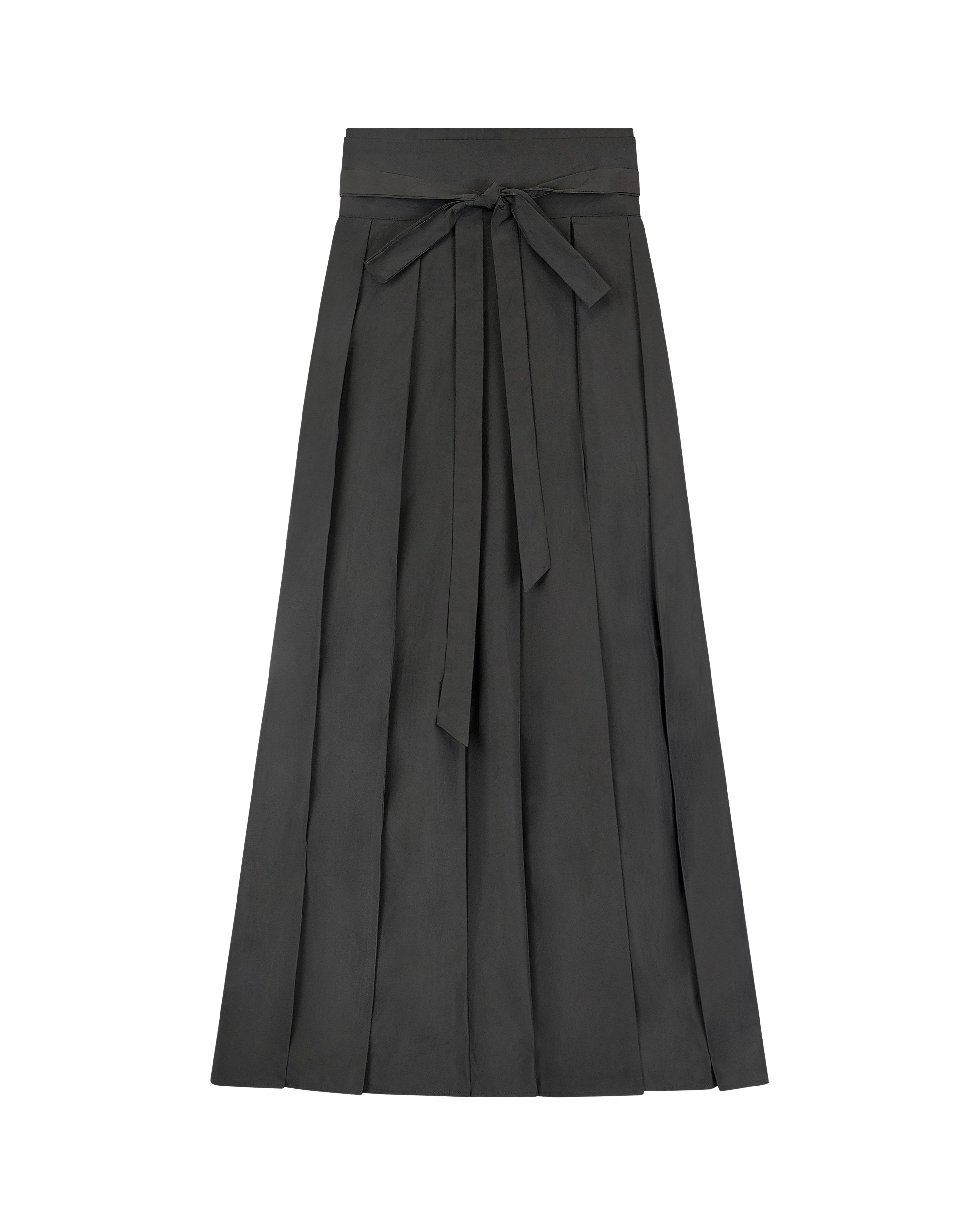 Pleated Wrap Skirt