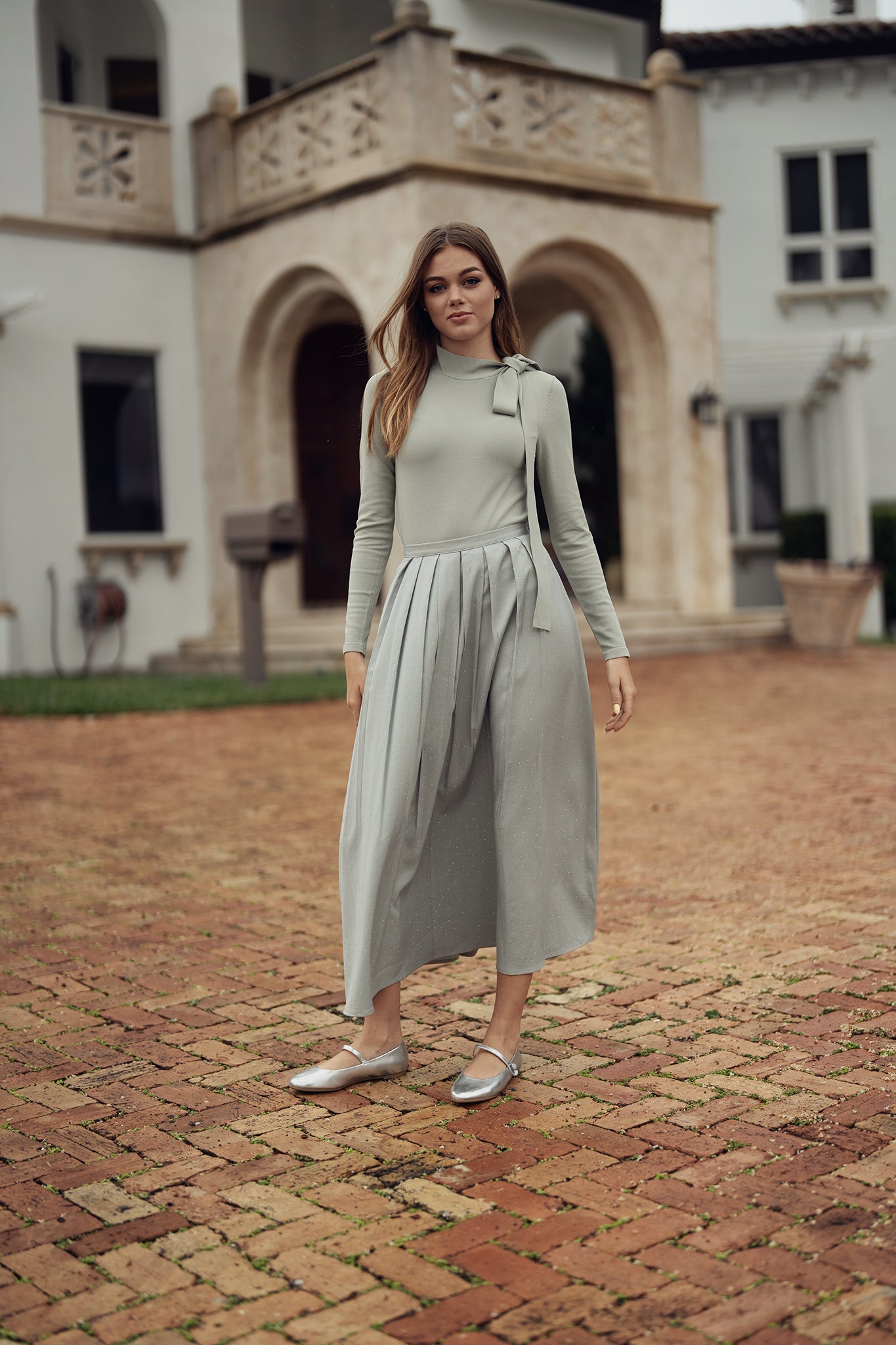 Side Bow Tie Sweater