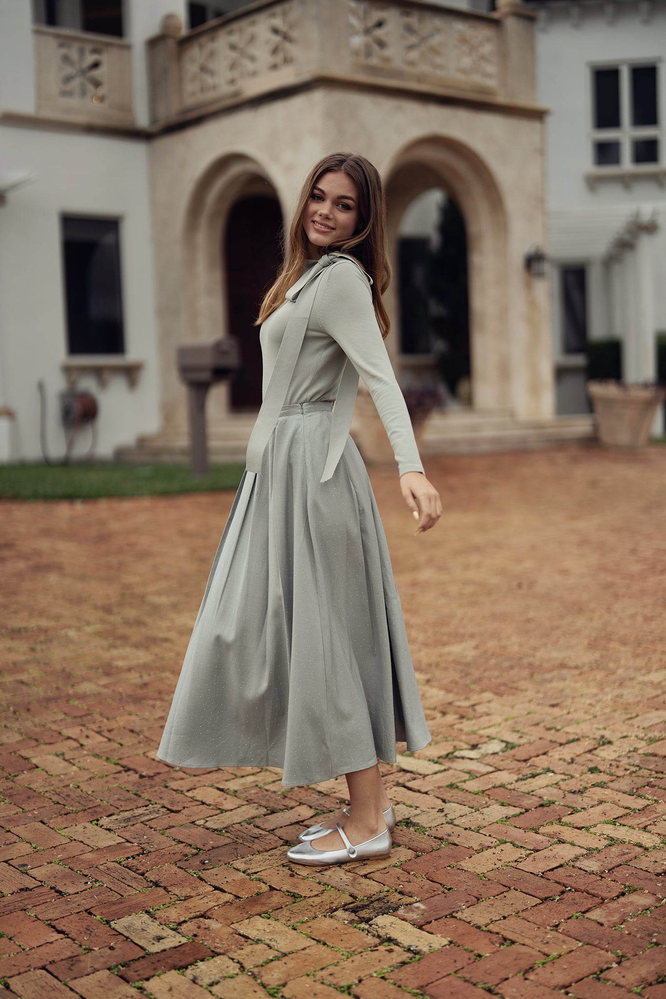 Side Bow Tie Sweater