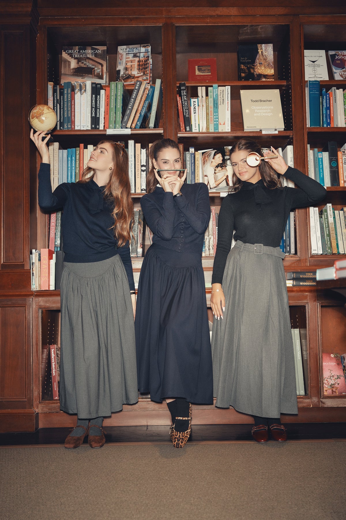 Soft Pleated Belted Skirt