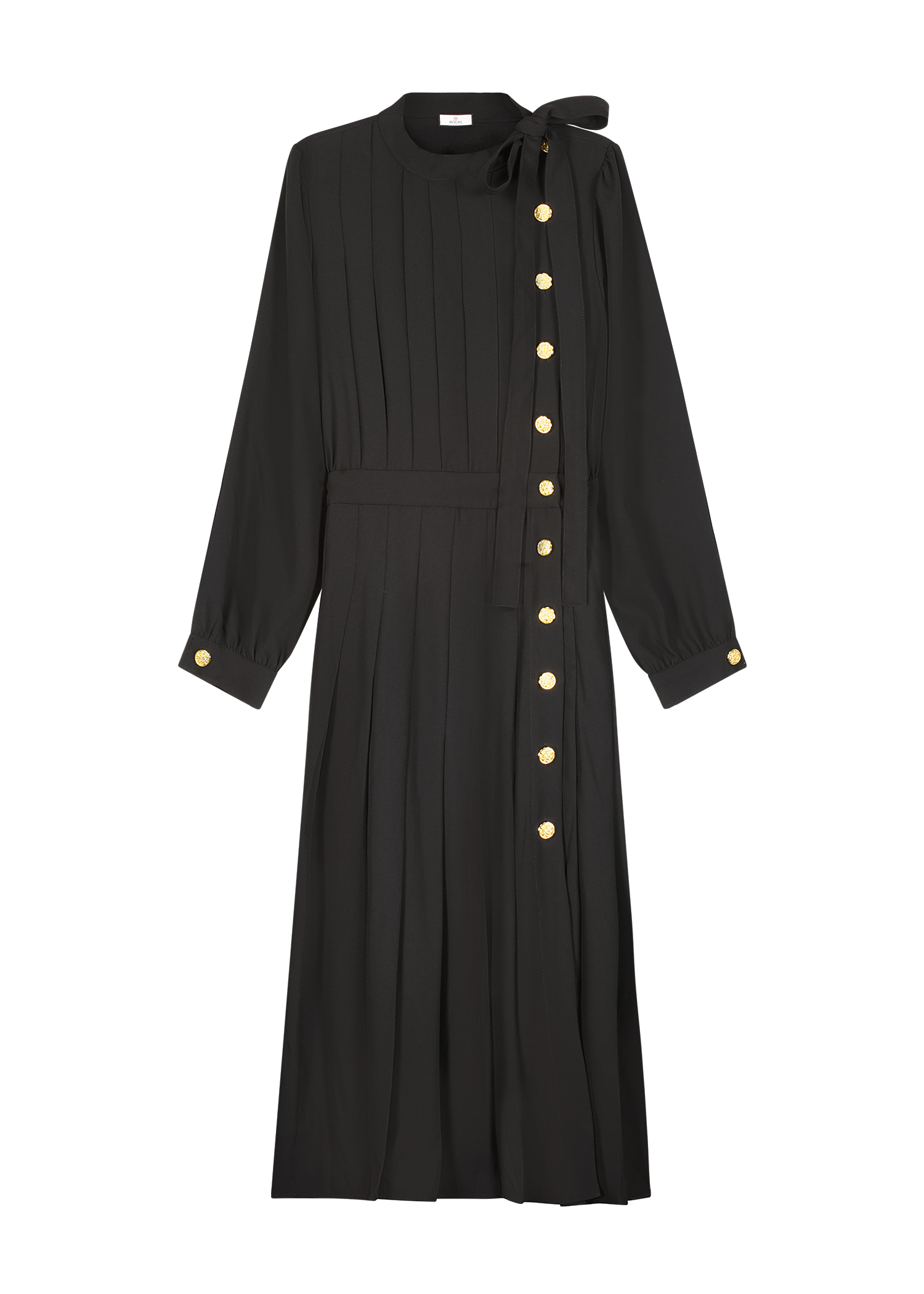 Gold Button Evening Dress