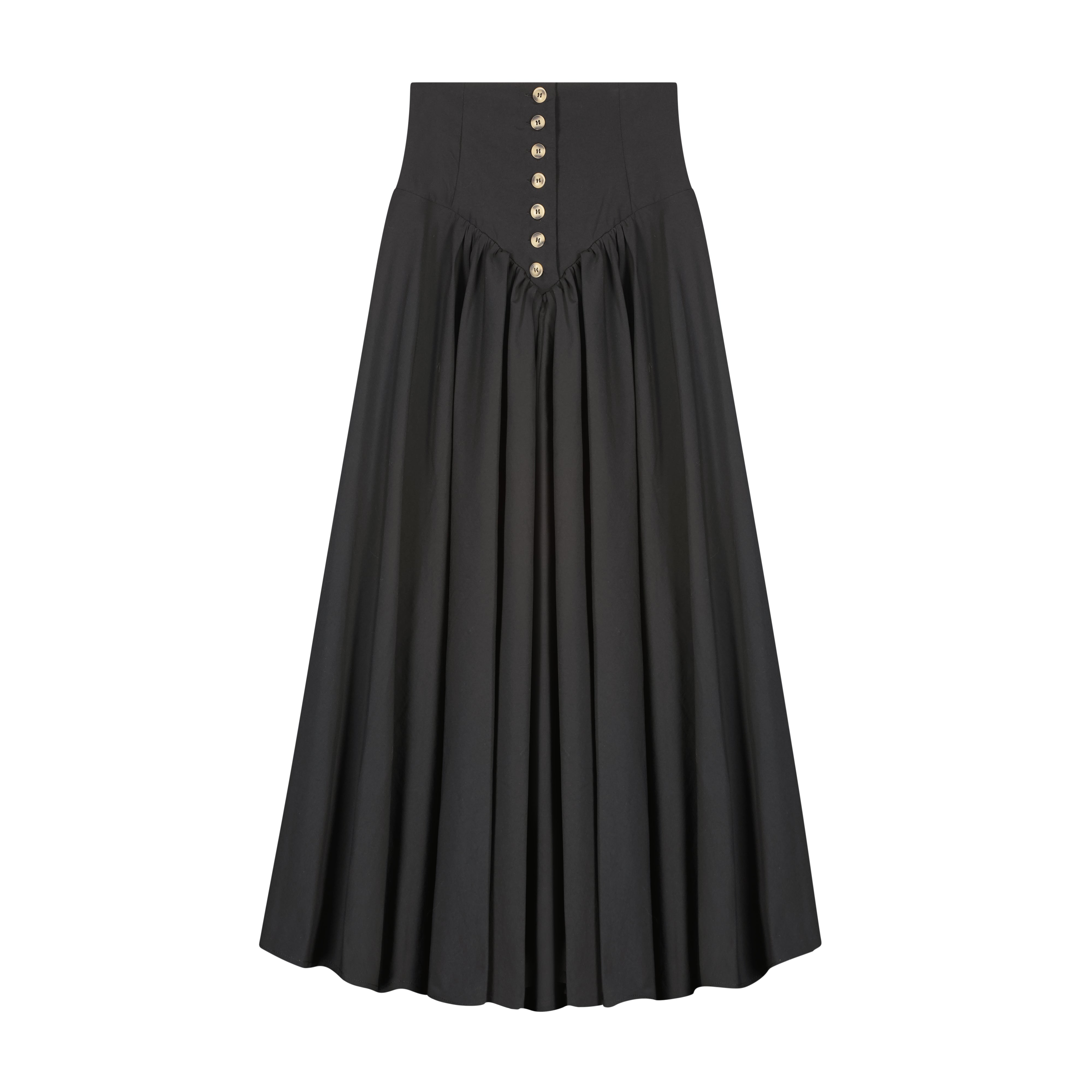 V-Yolk Buttons Skirt