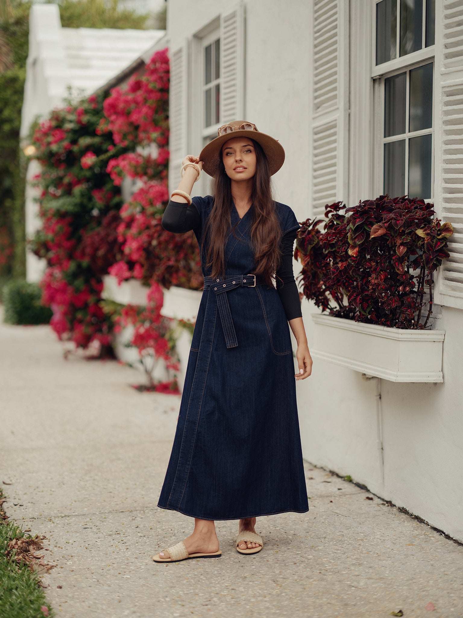 Denim Wrap Dress