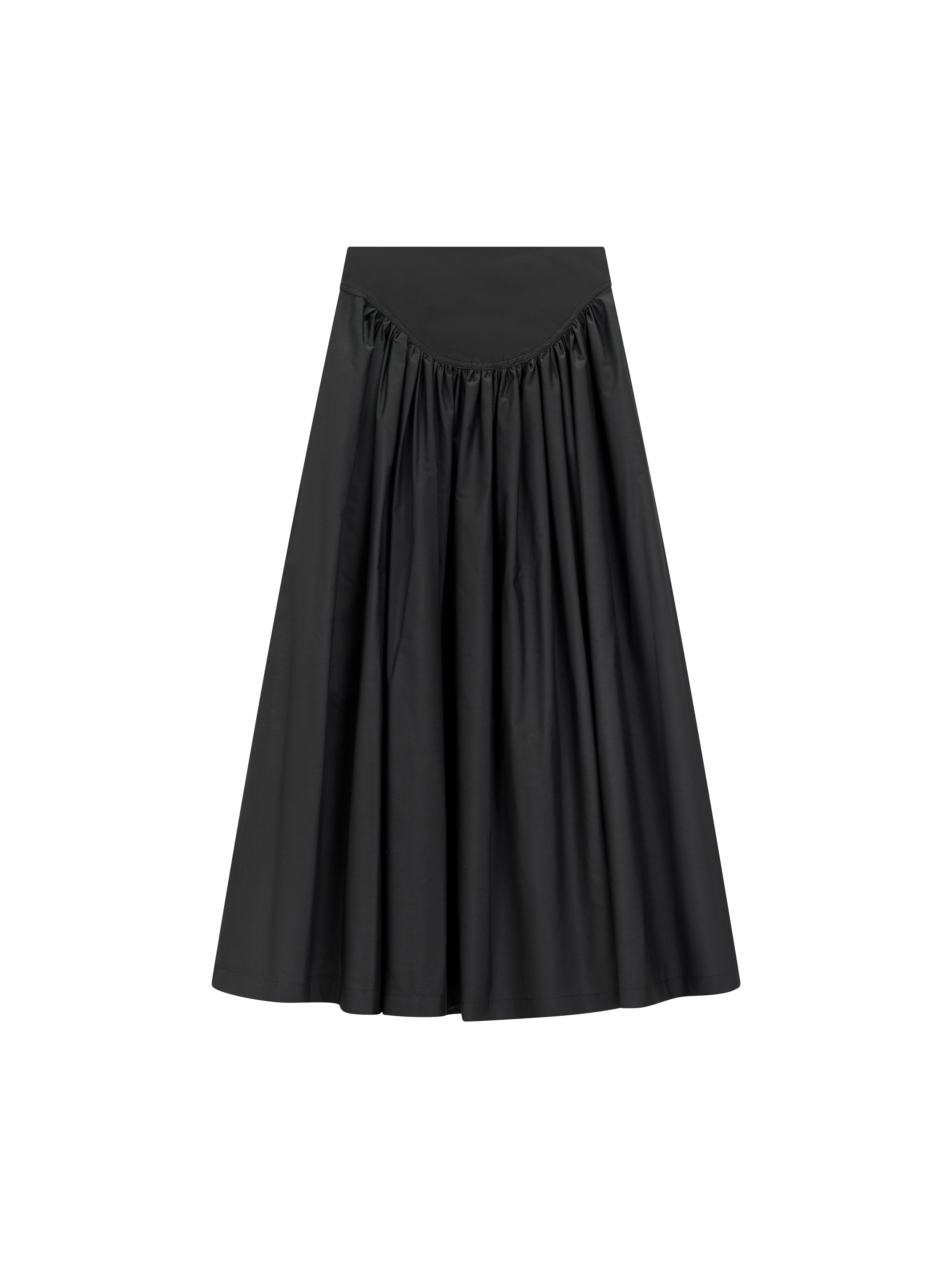 Round Yoke Lightweight Cotton Skirt