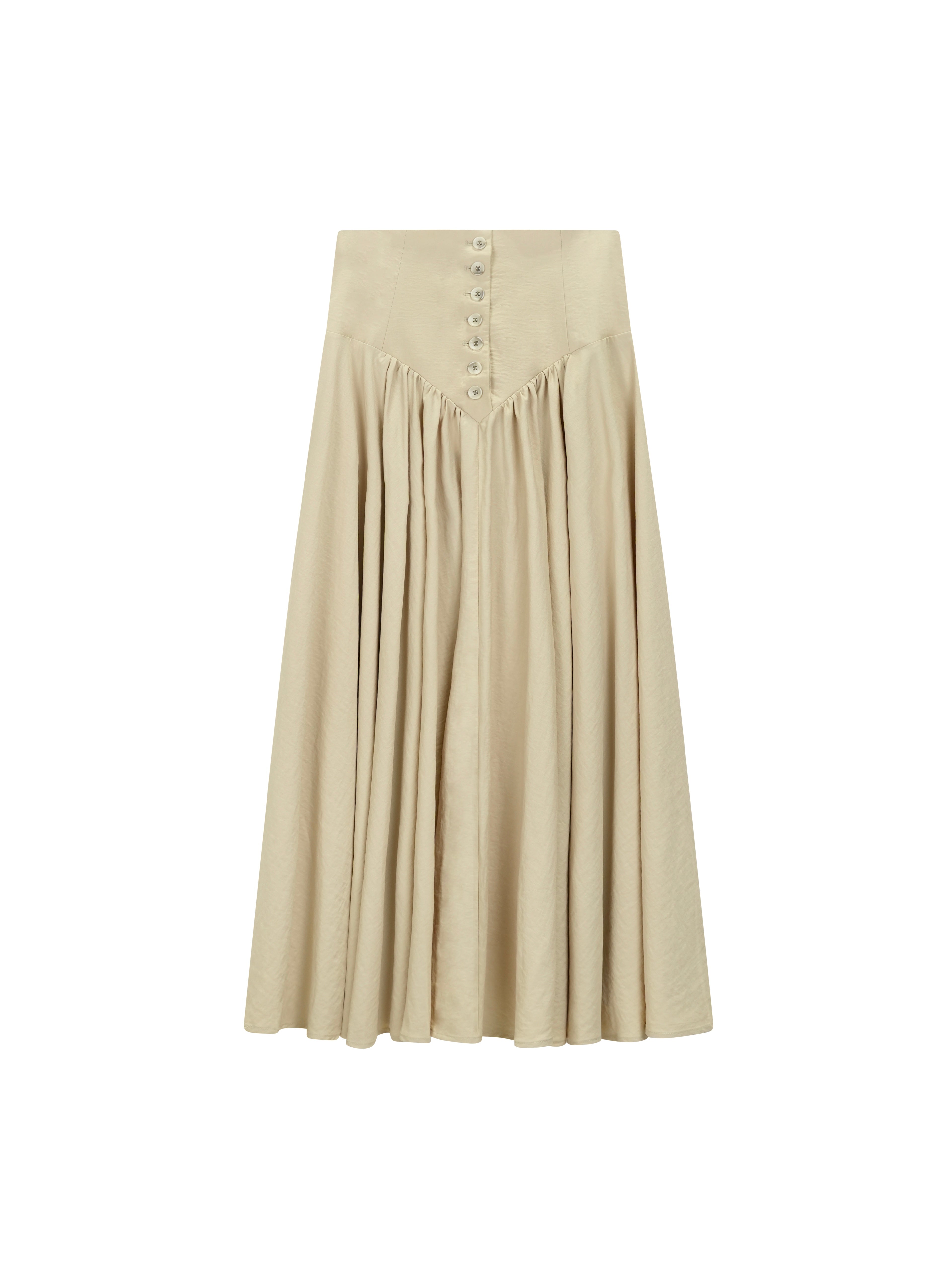 V-Yolk Skirt with Buttons