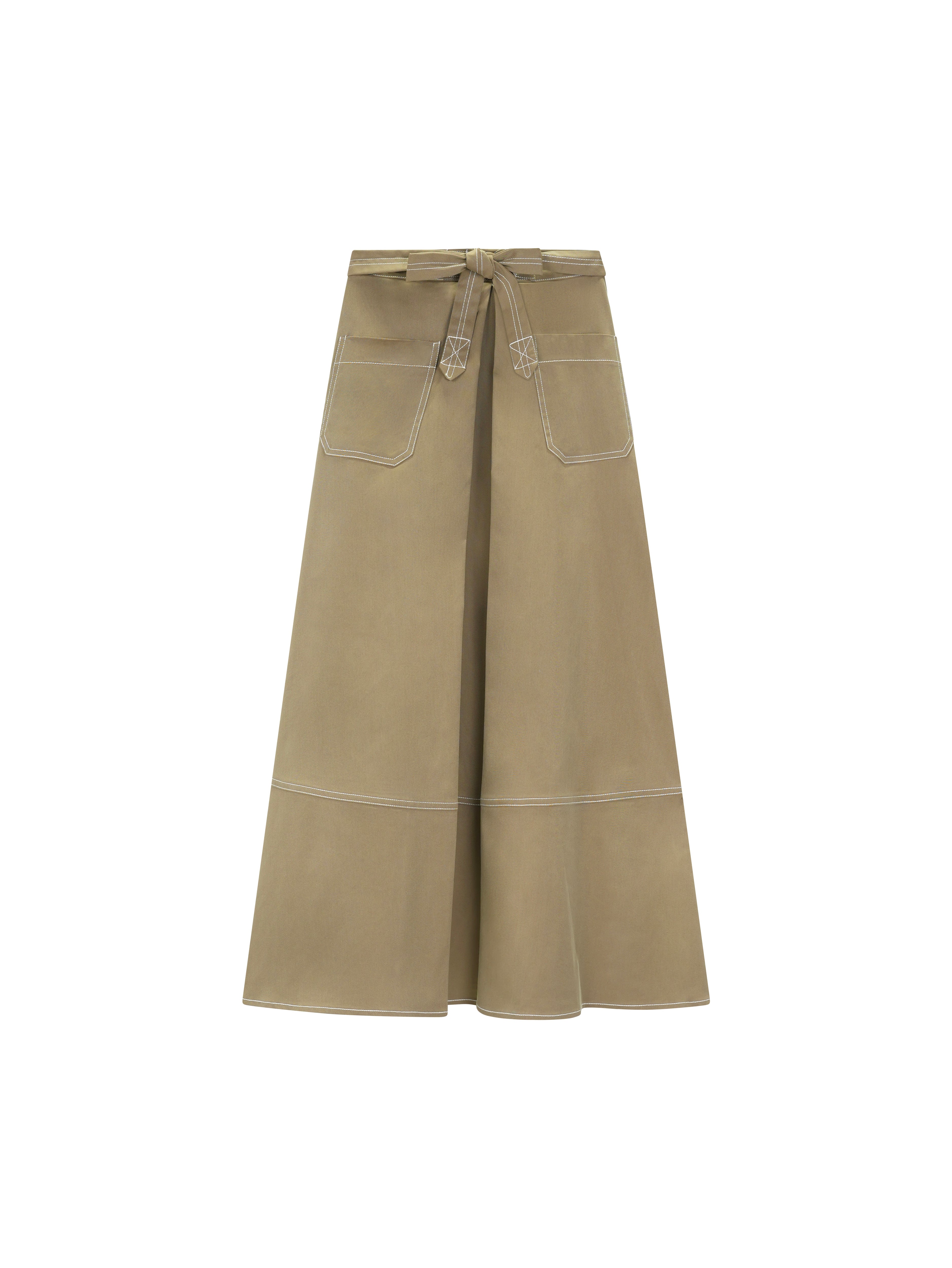 A-line Skirt with Top Stitching