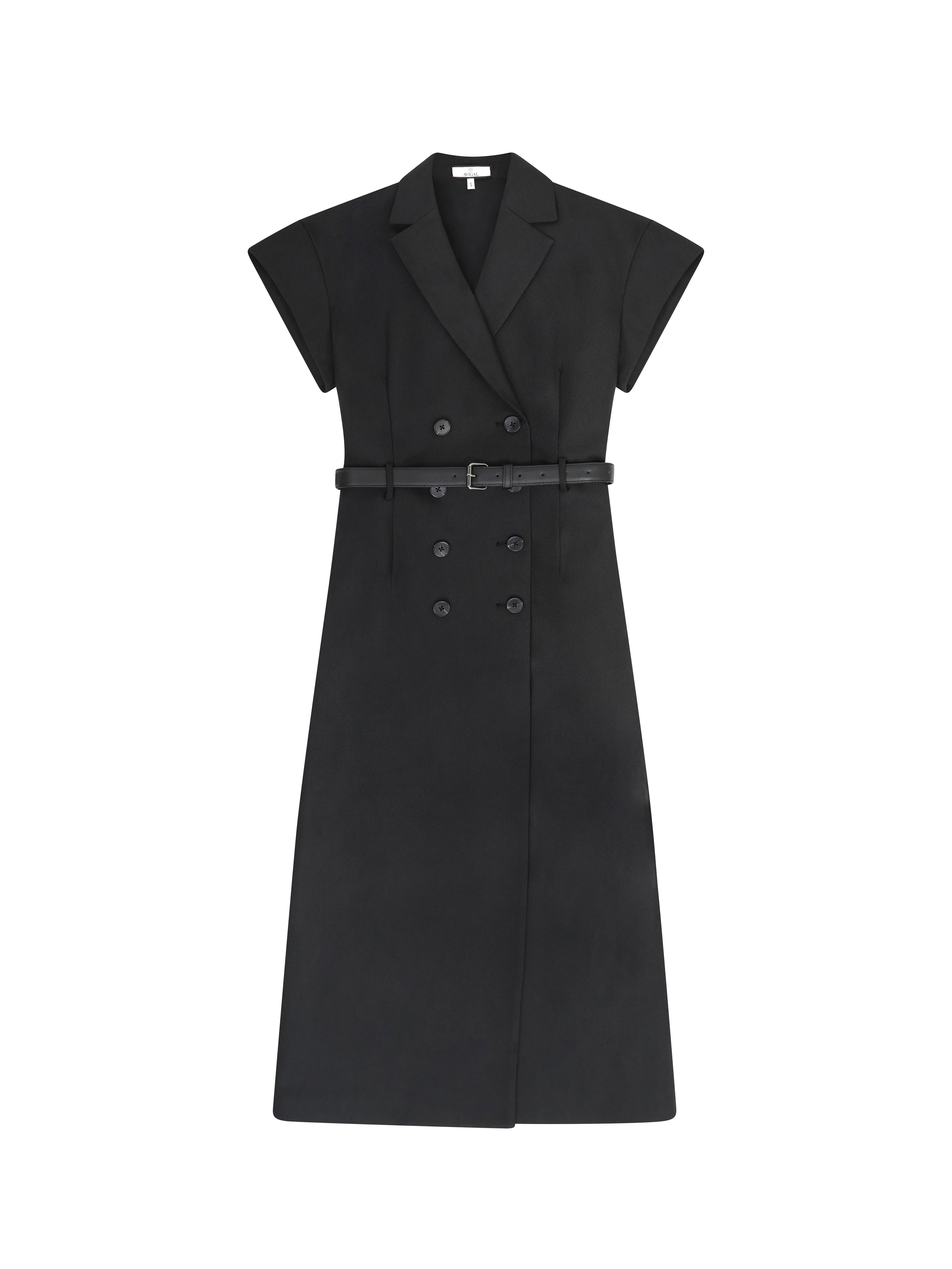 Double Breasted Belted Dress