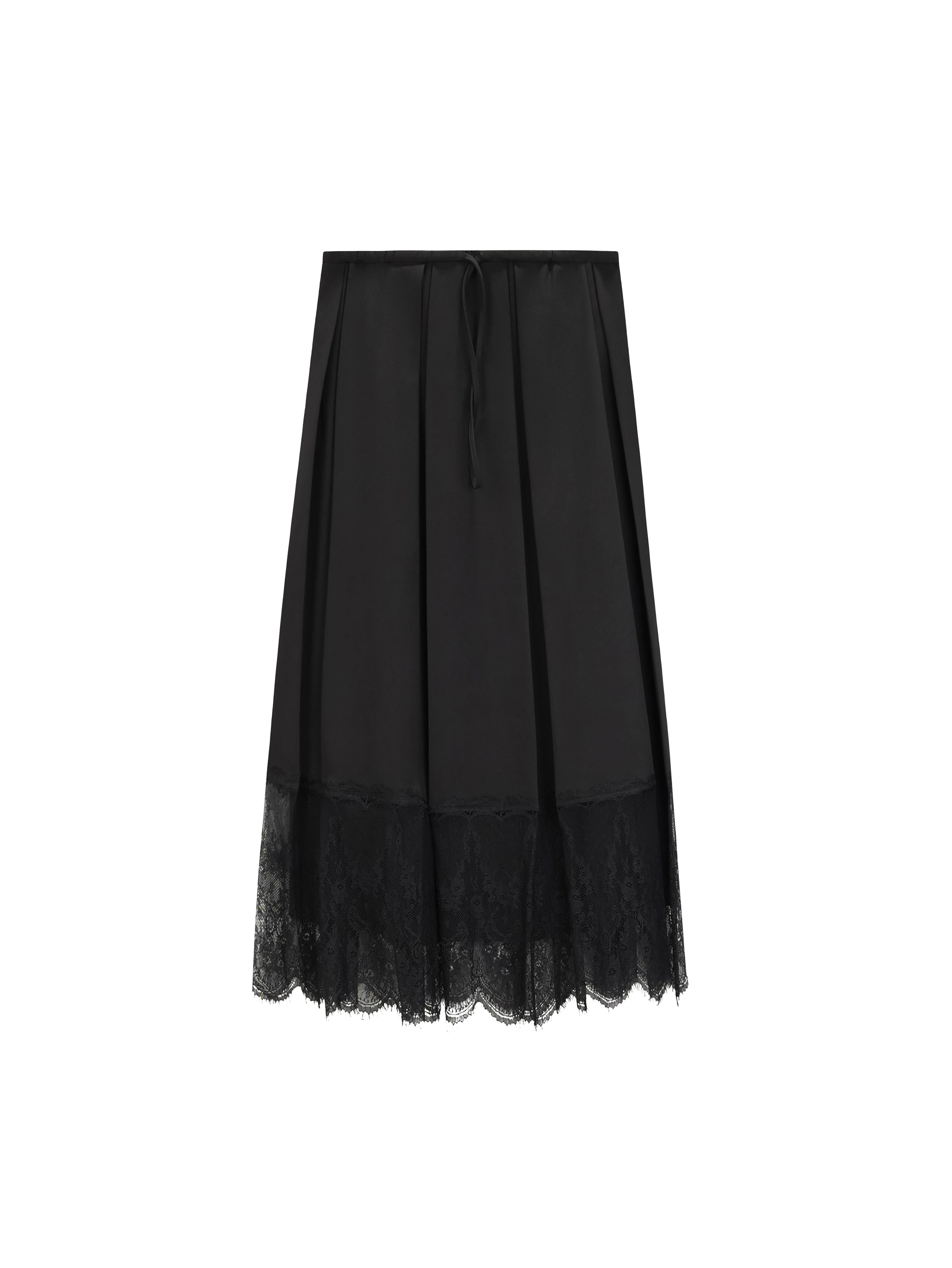 Dress Skirt with Lace Border