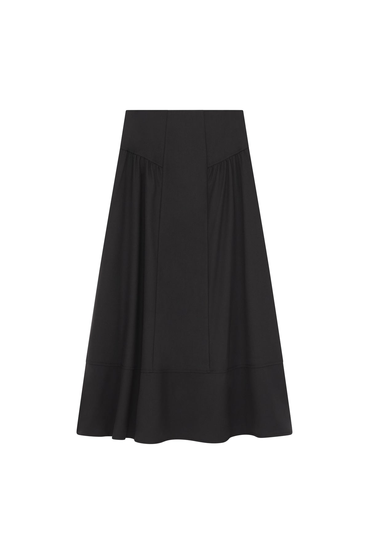 Skirt With Yoke & Gathering On Sides