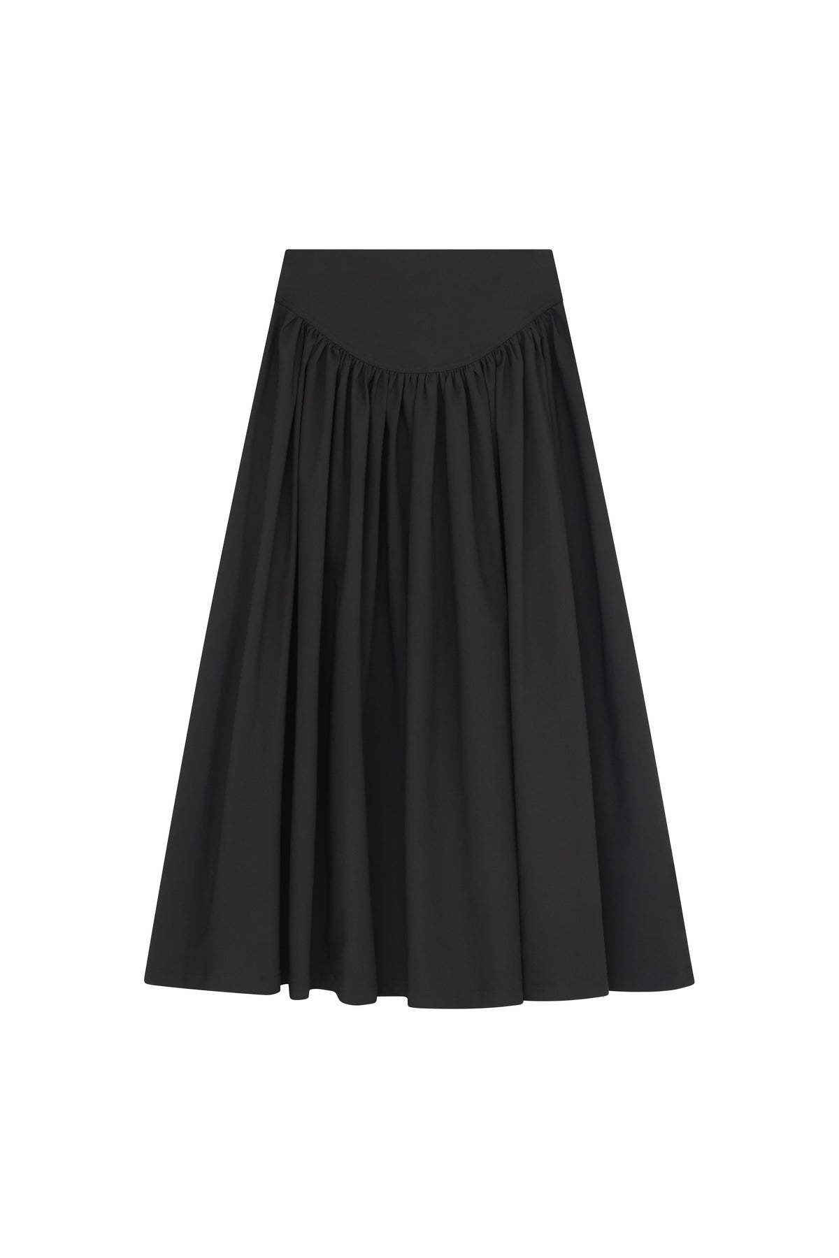 Round Yoke Gathered Skirt