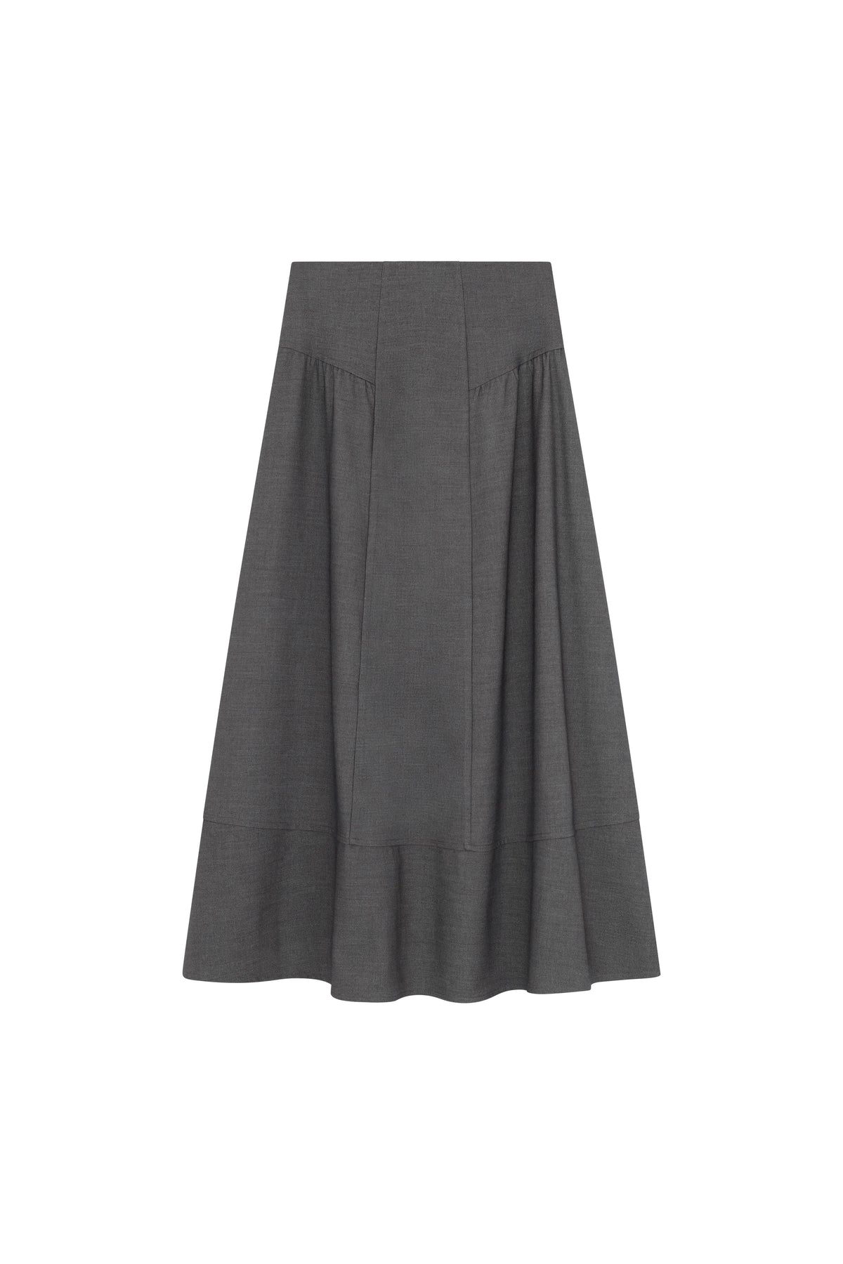 Skirt With Yoke & Gathering On Sides