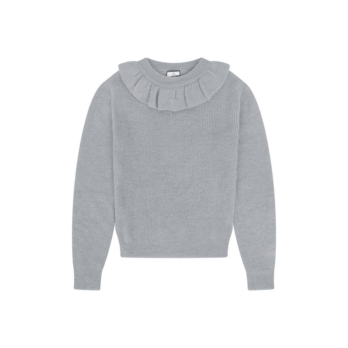 Ruffled Neck Mohair Sweater