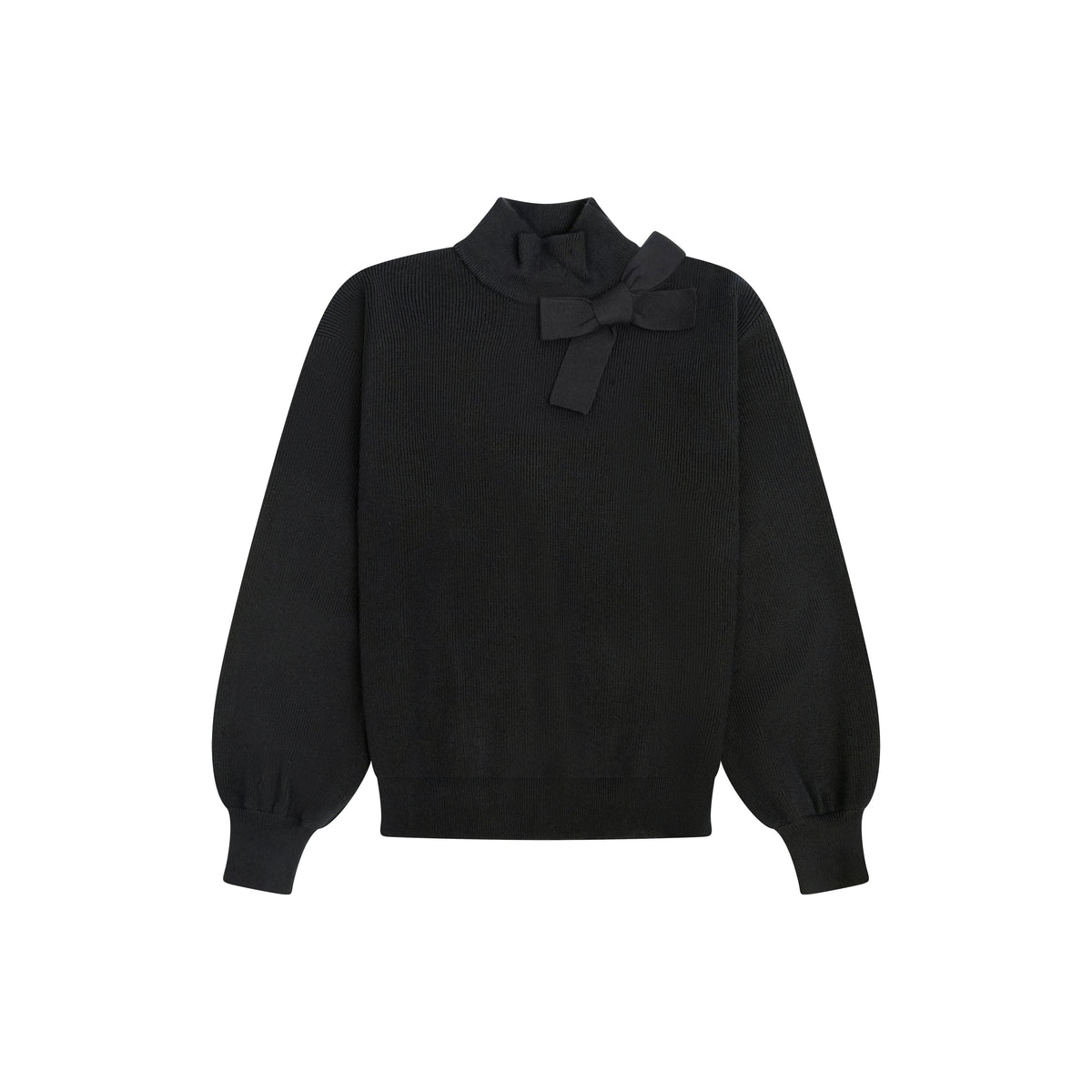 Bell Sleeve Sweater With Bow
