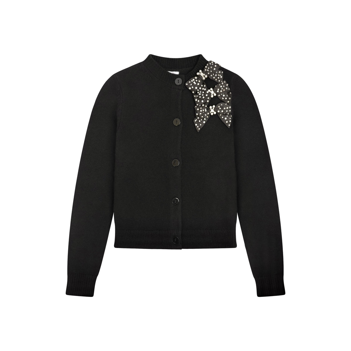 Cardigan With Beaded Bows