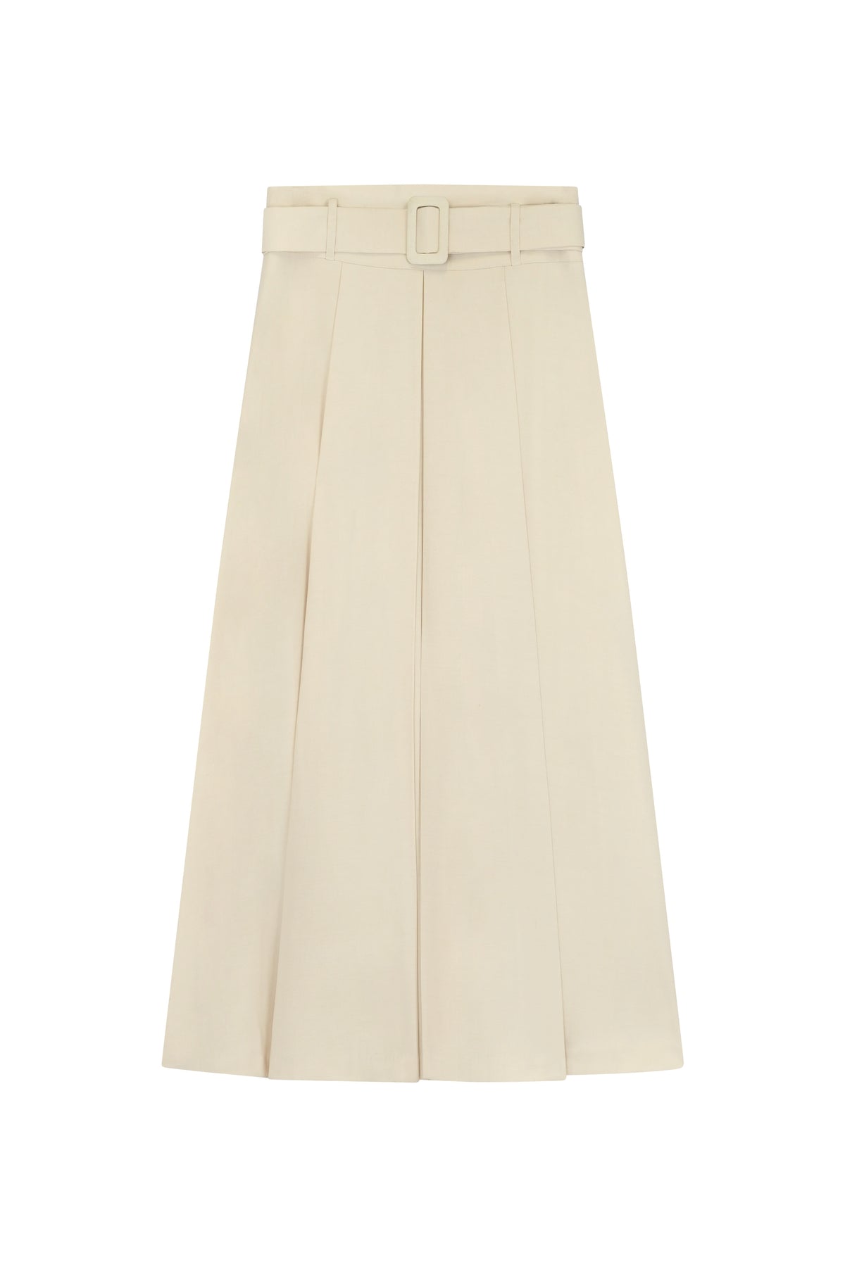 Pleated Dressy Skirt With Wide Belt