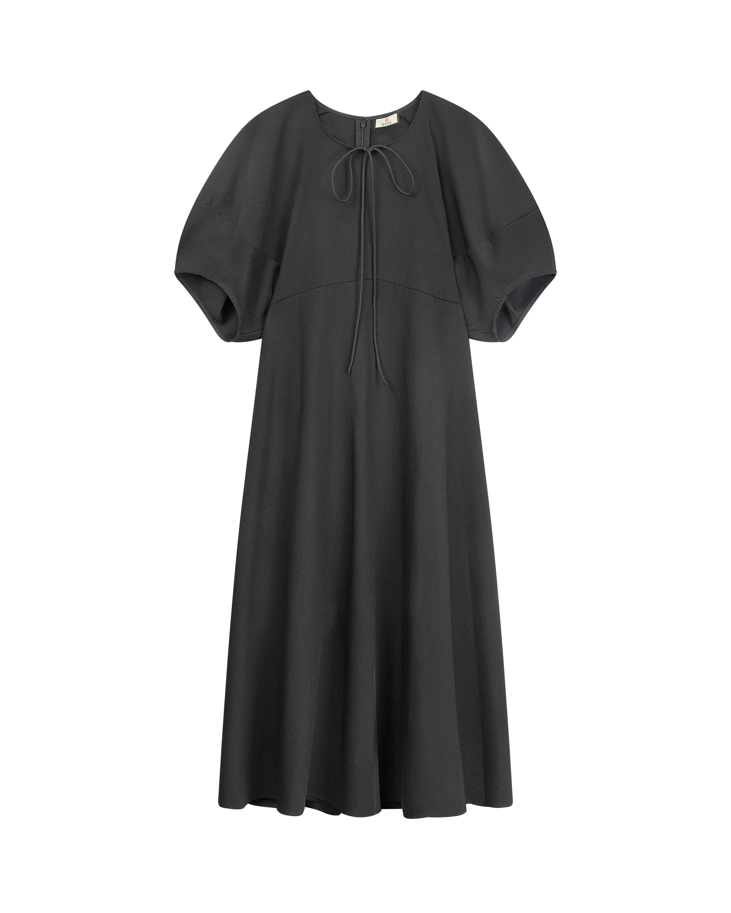 High Waisted Puffed Sleeve Dress Dress