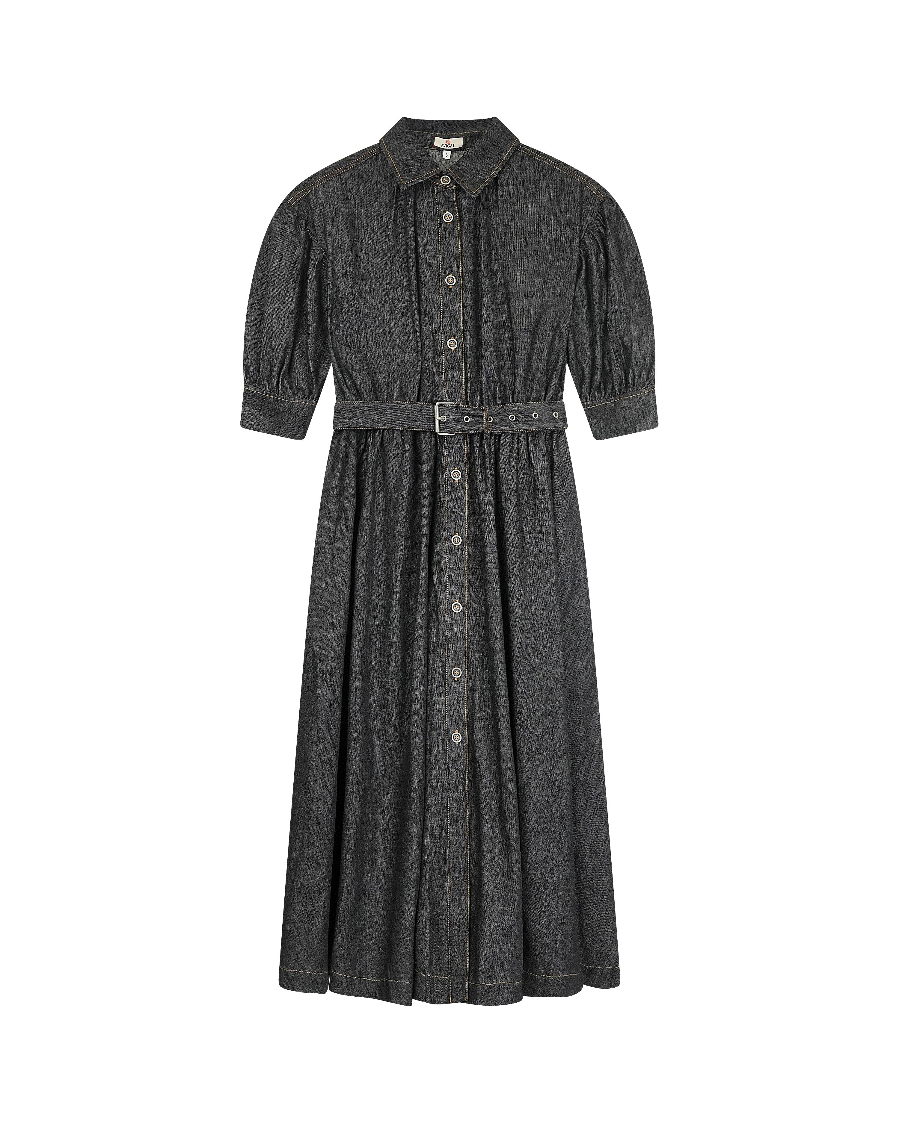 Denim Snap Shirt Dress