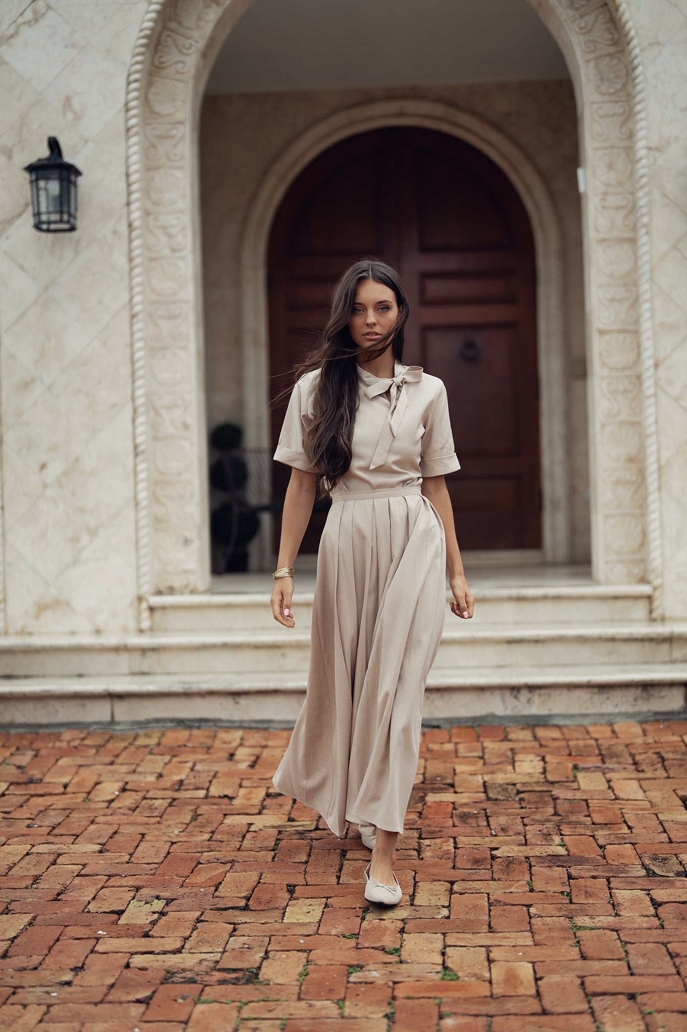 Crystal Studded Top with Bow