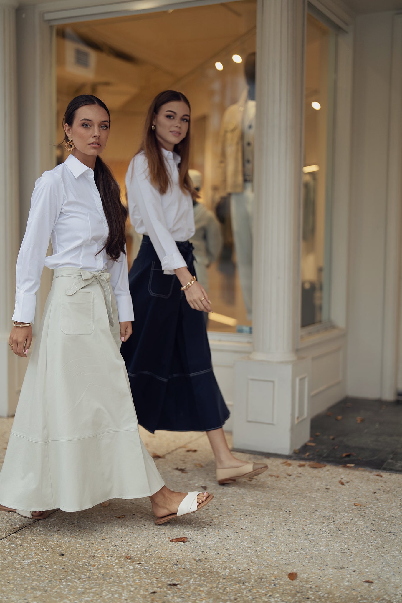 A-line Skirt with Top Stitching