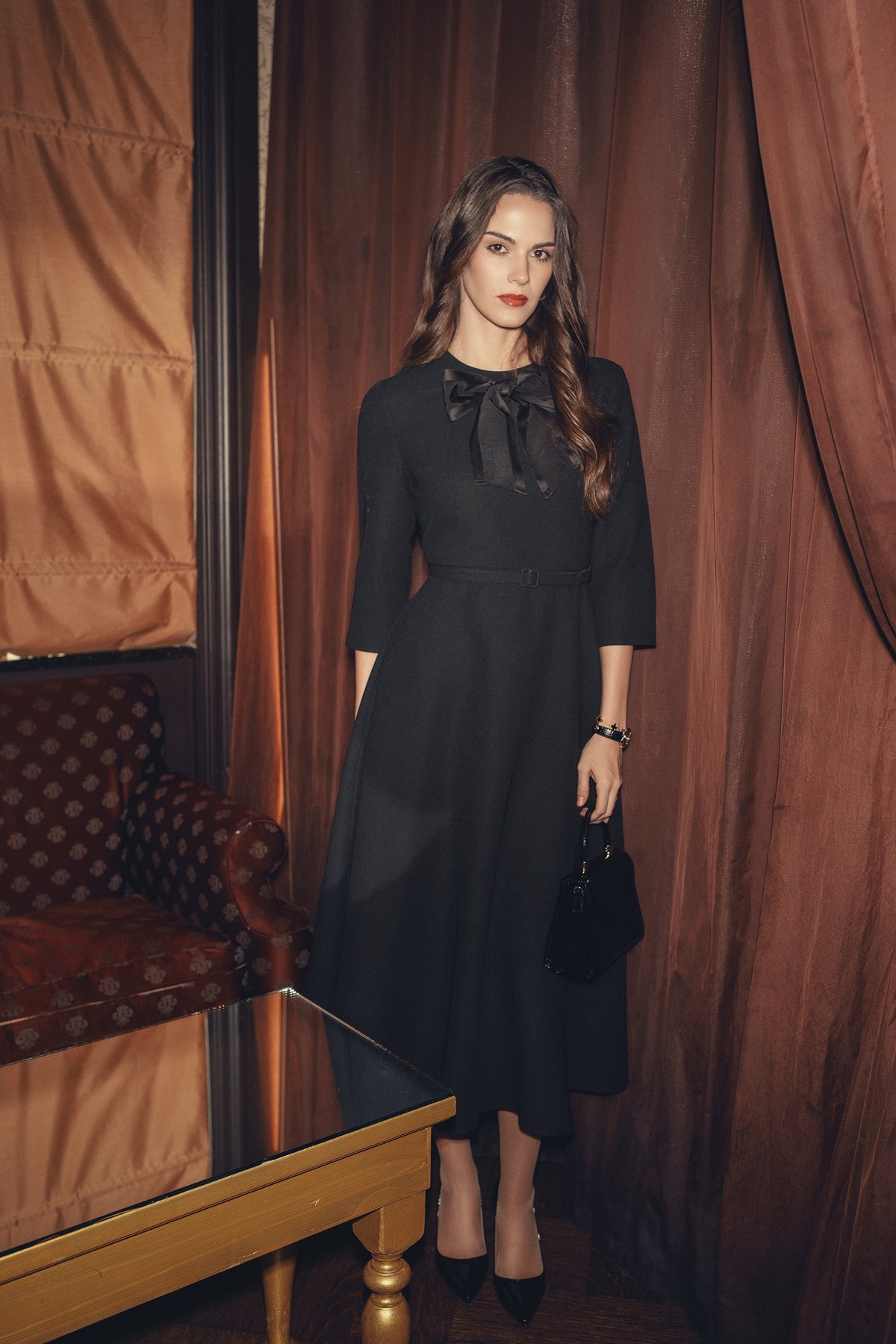 Black Dress With Bow