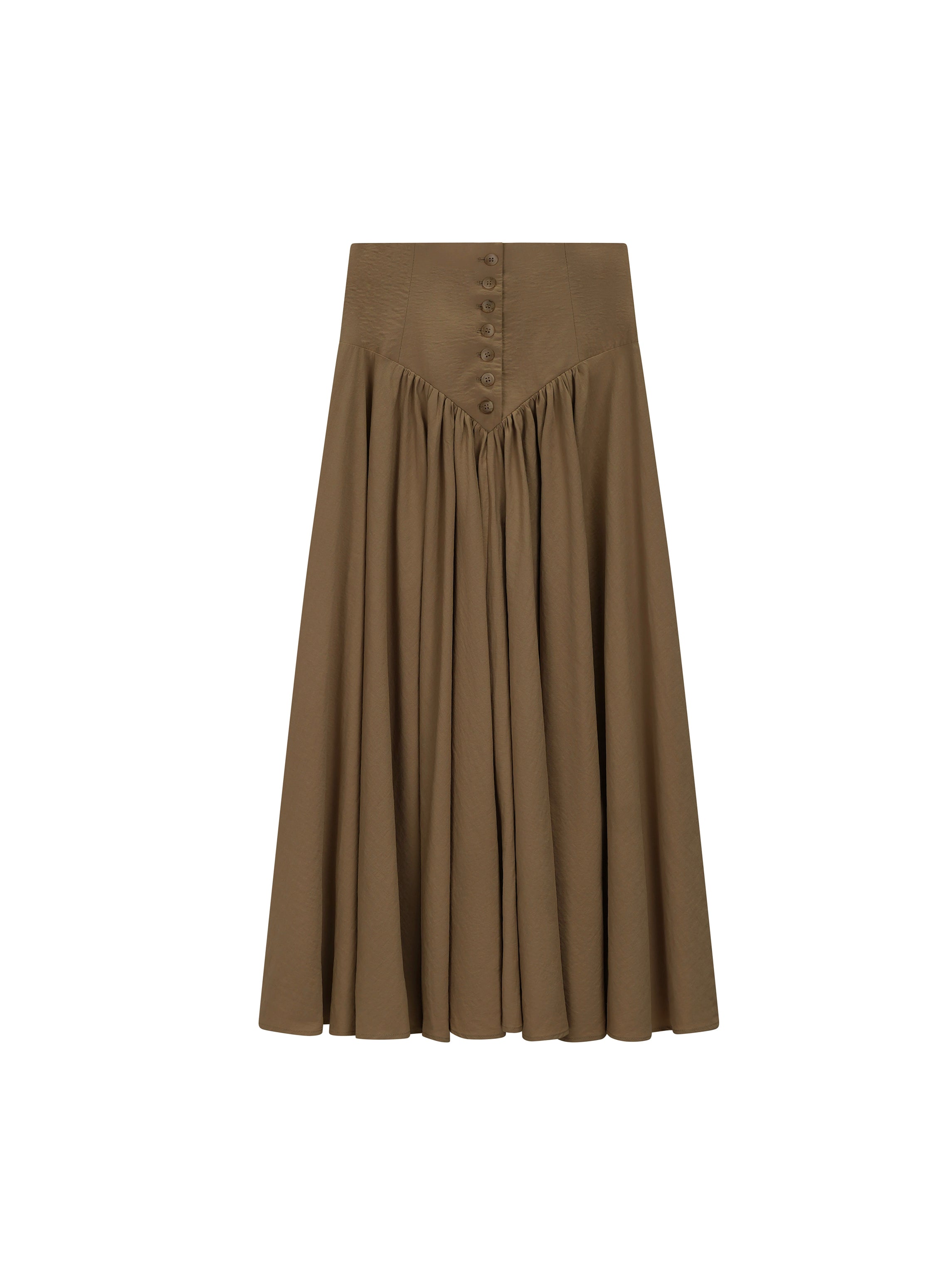 V-Yolk Skirt with Buttons